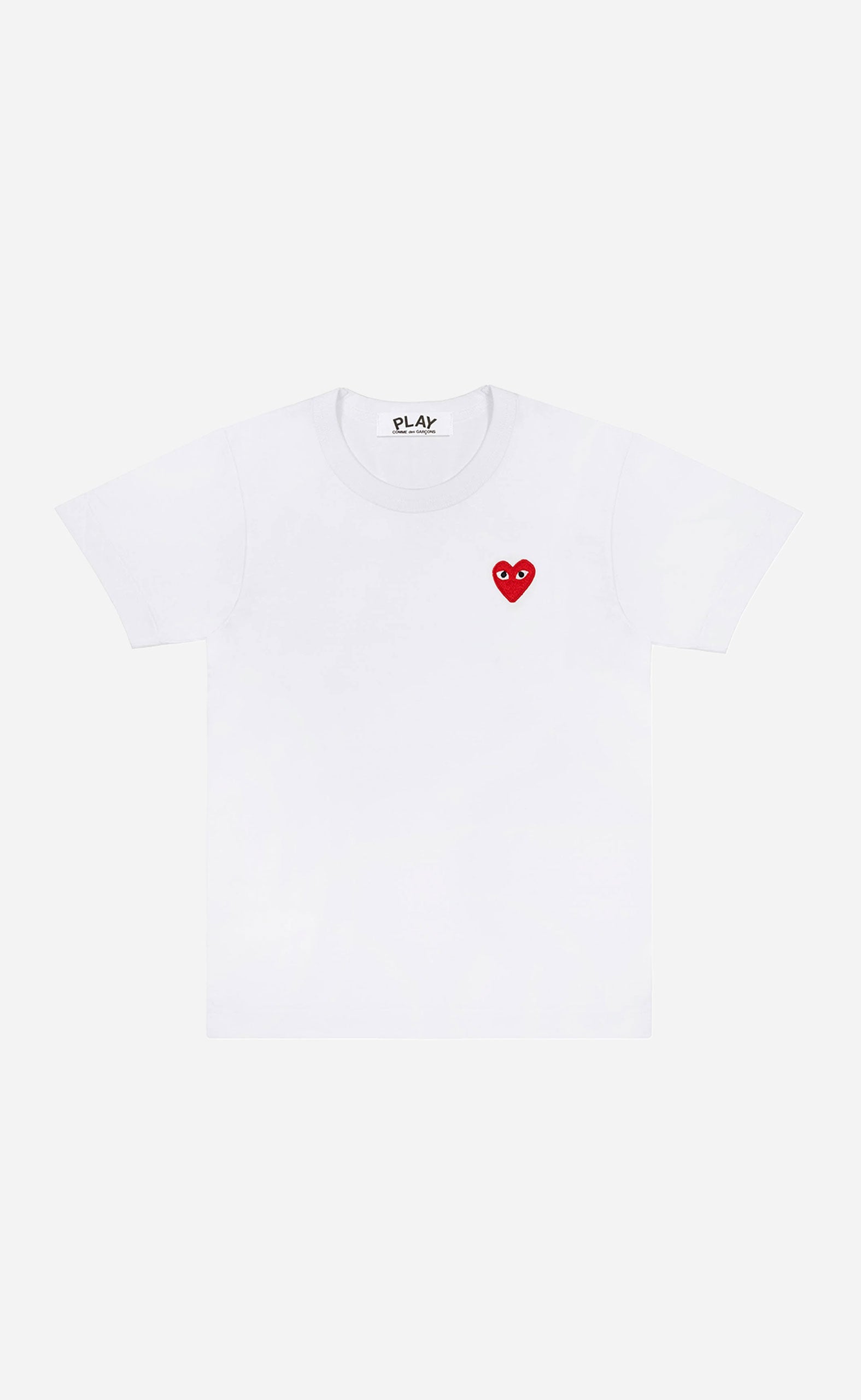 WHITE MEN T-SHIR WITH RED HEART