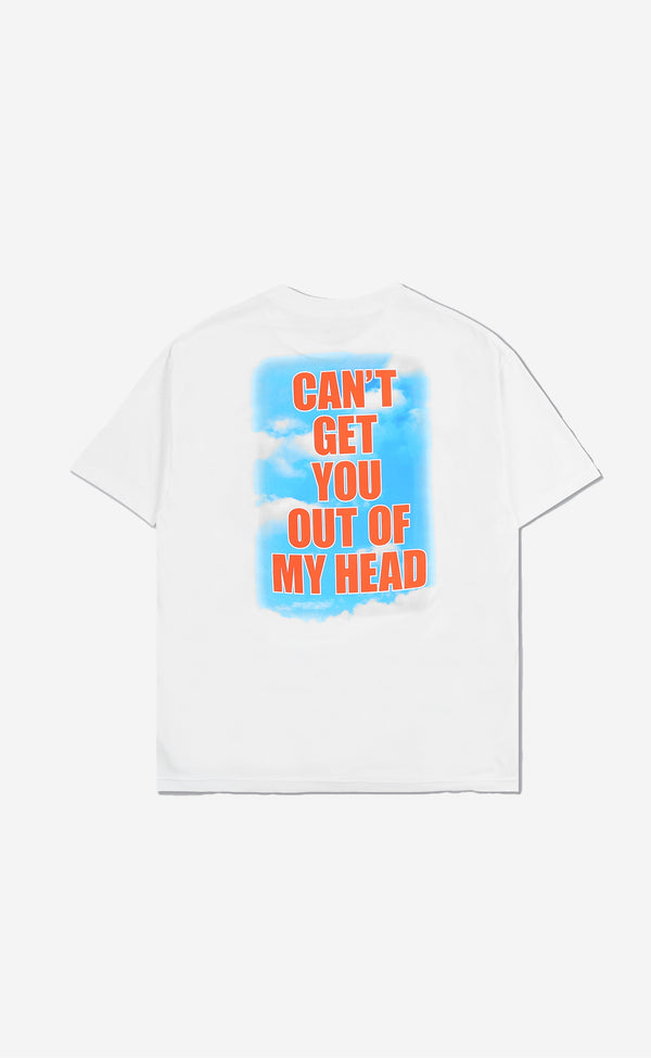 WHITE OUT OF MY HEAD T-SHIRT