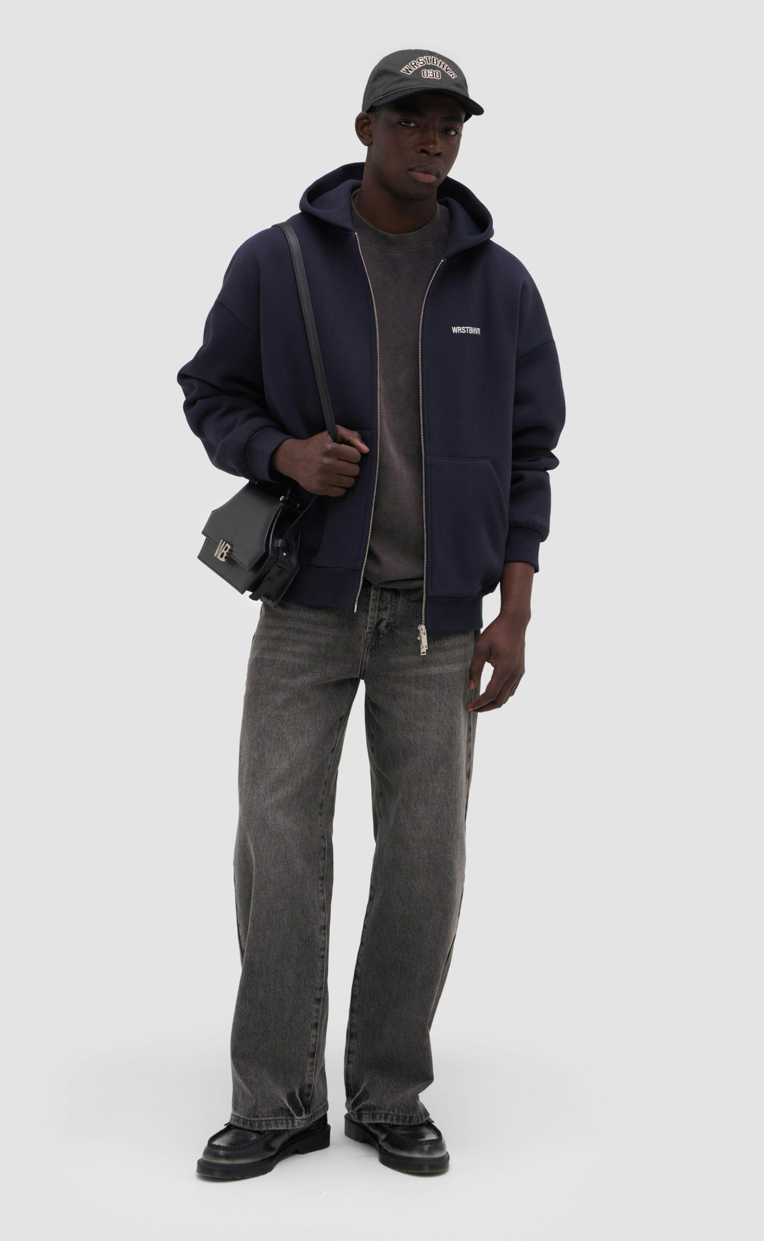 DIAGO V2 HOODED ZIP DARK SAPPHIRE HOODIE