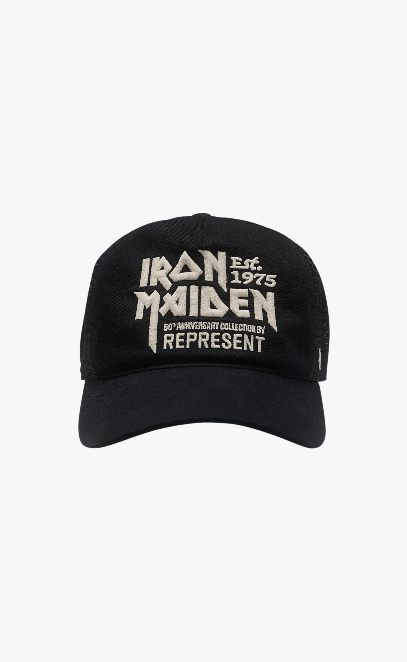 IRON MAIDEN ANNIVERSARY TRUCKER WASHED BLACK HAT