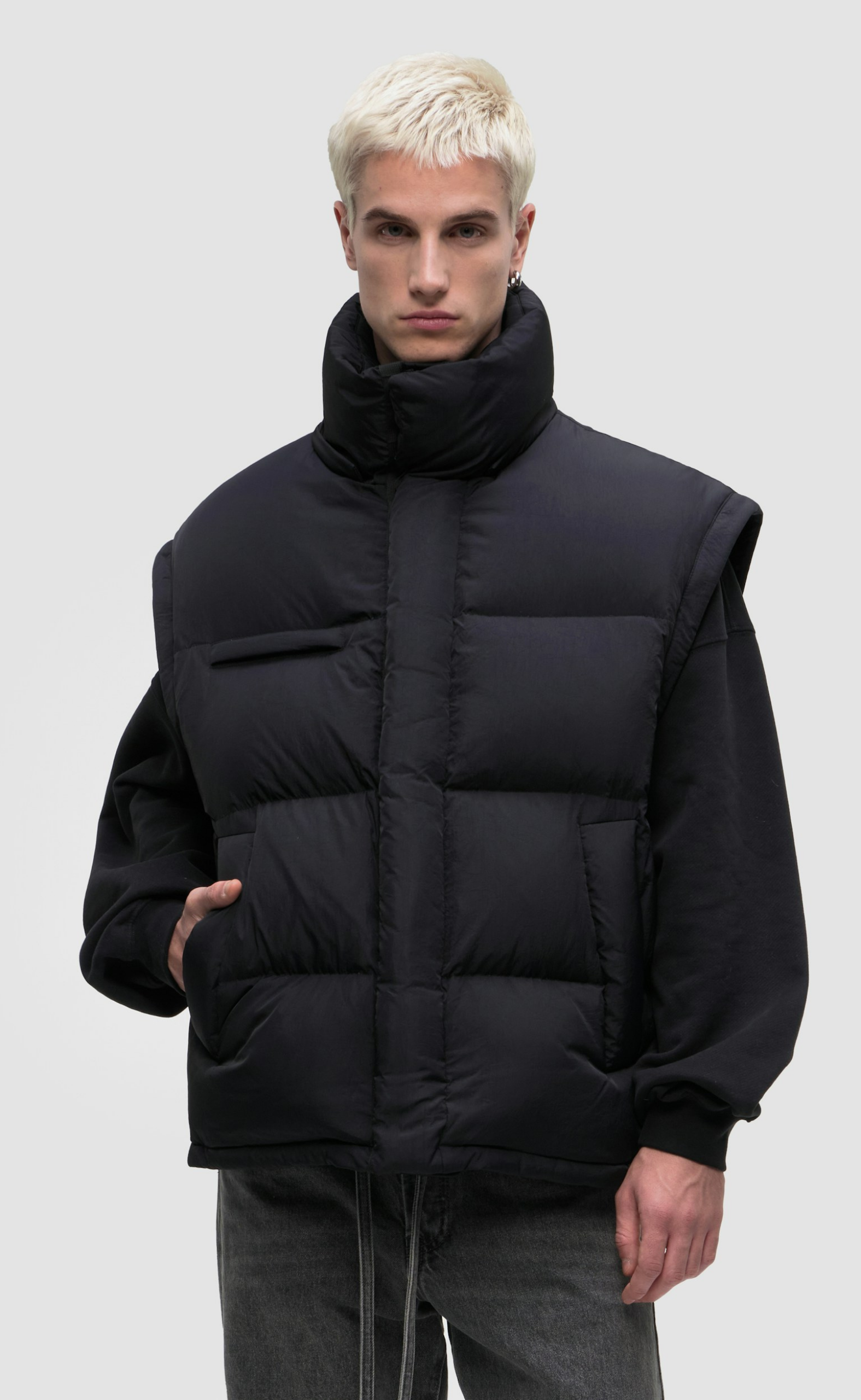 DAVE V2 PUFFER BLACK JACKET