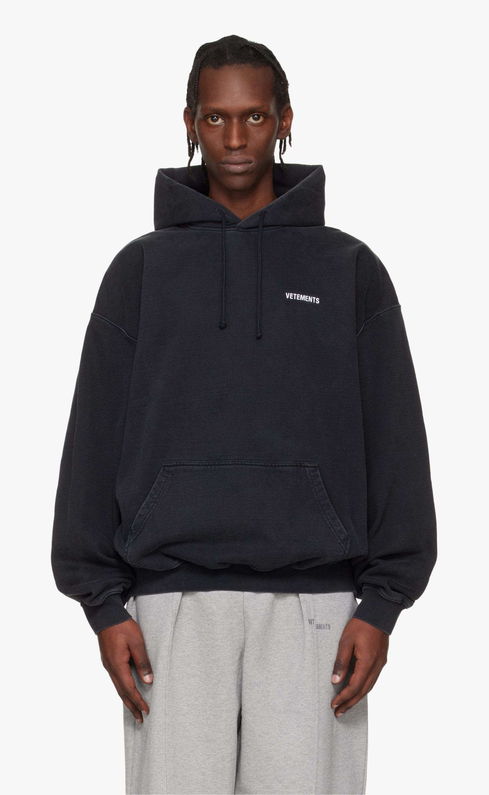 ICONIC LOGO BLACK HOODIE