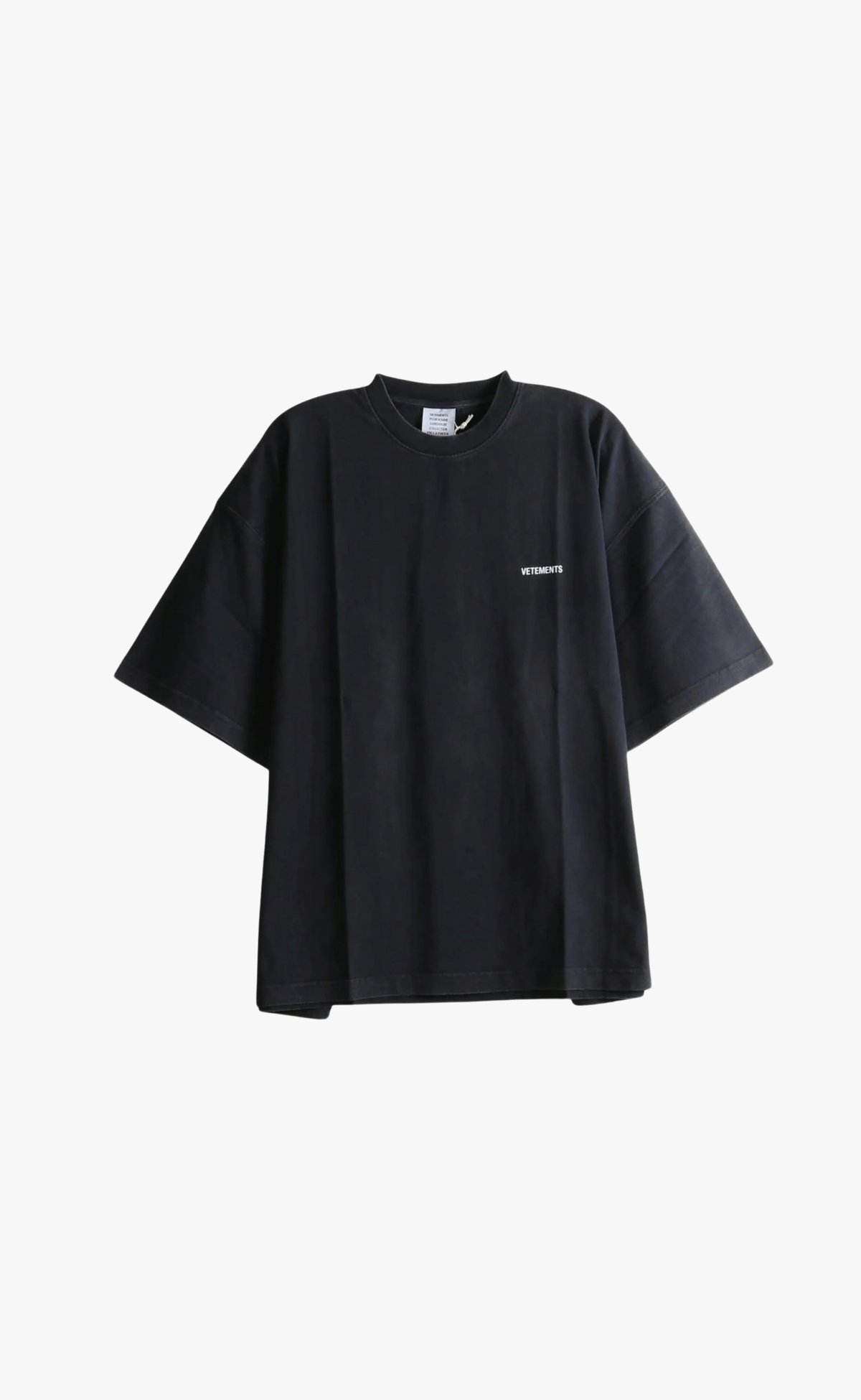 CLASSIC LOGO BOXY BLACK WHITE T-SHIRT