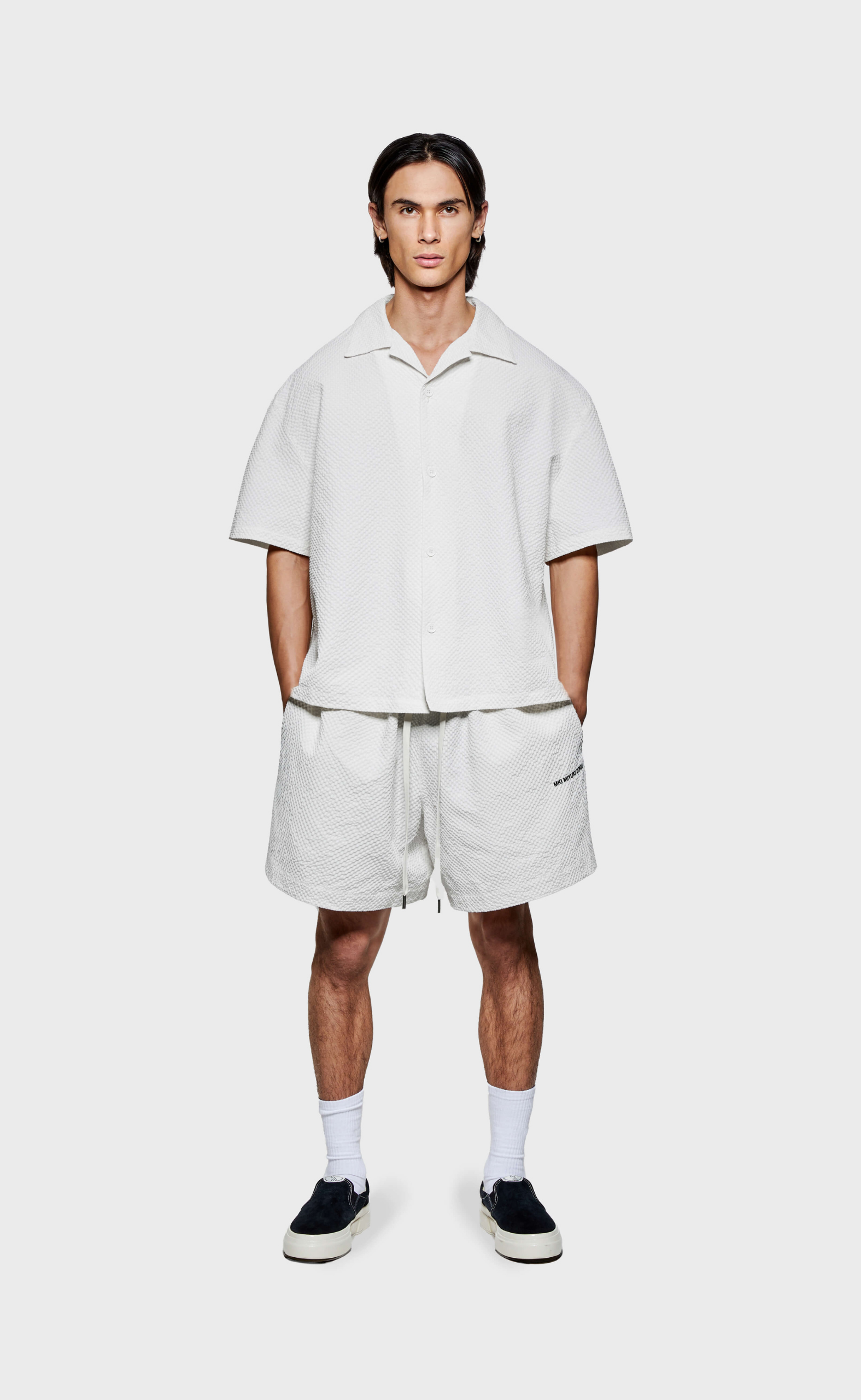 SEERSUCKER VACATION BONE SHIRT