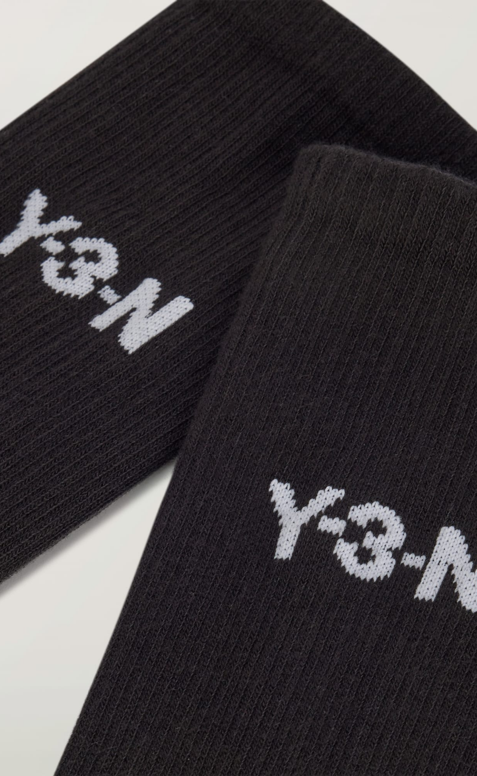 NBHD RIBBED CREW BLACK SOCKS