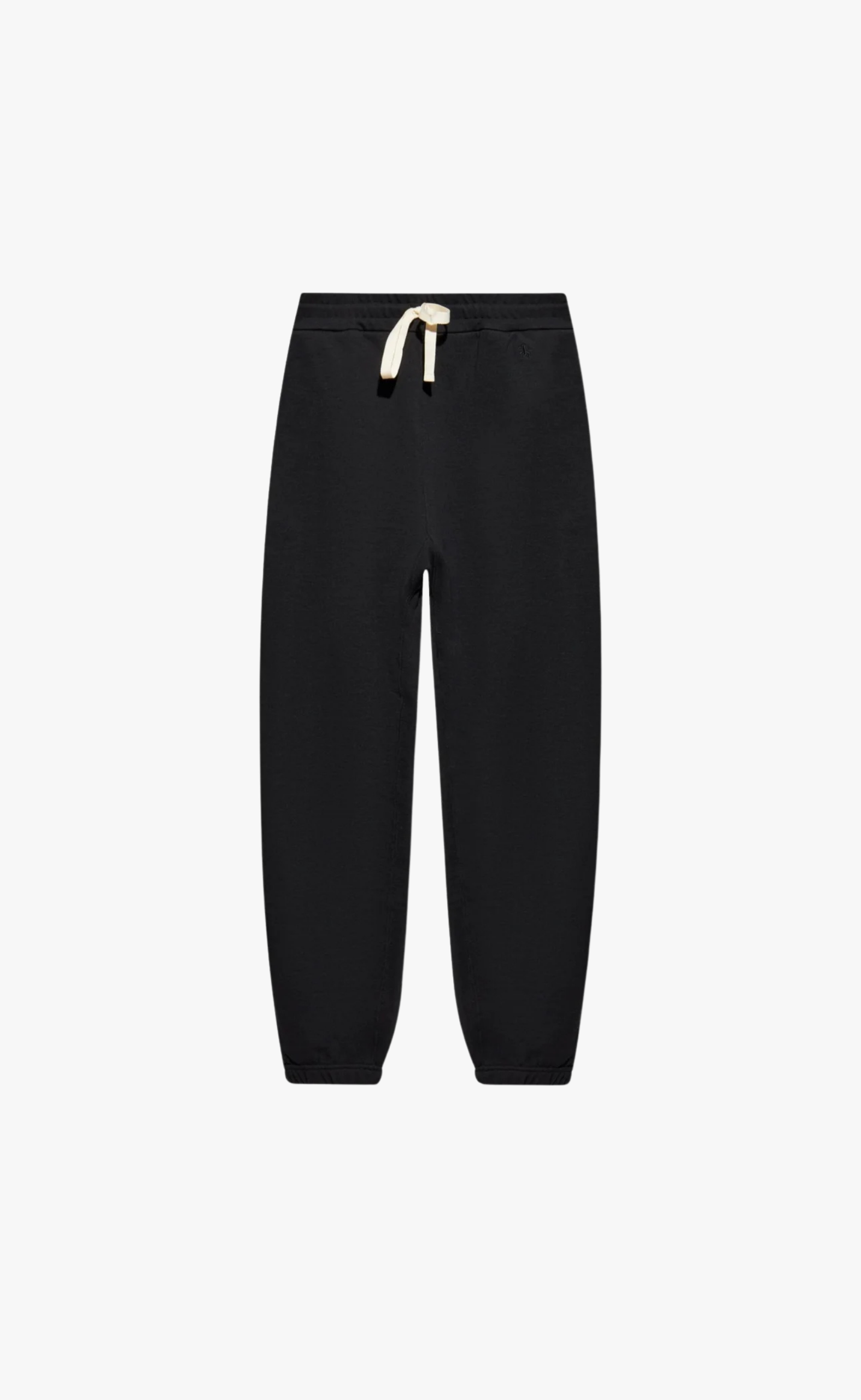 RIBBED WAISTBAND WITH DRAWSTRING BLACK SWEATPANTS