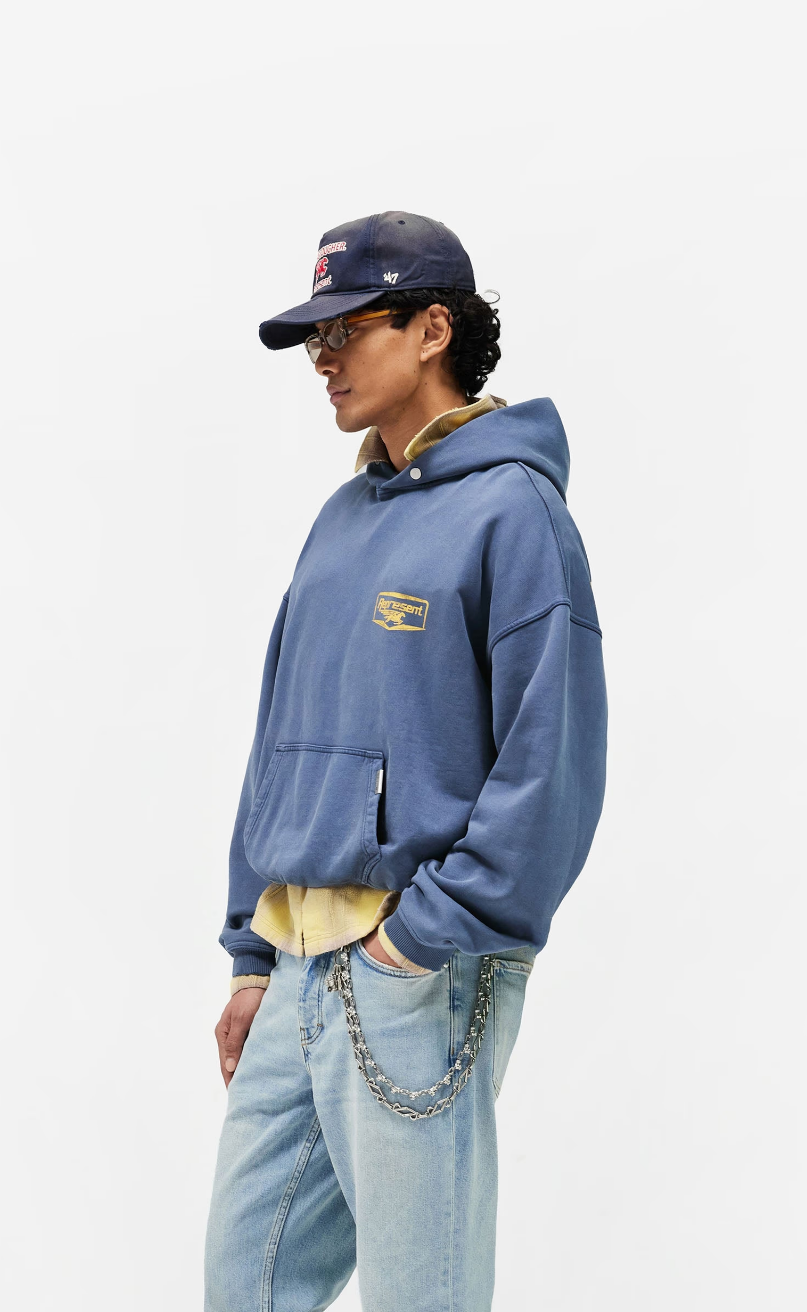 NOTHING FASTER INDIGO HOODIE