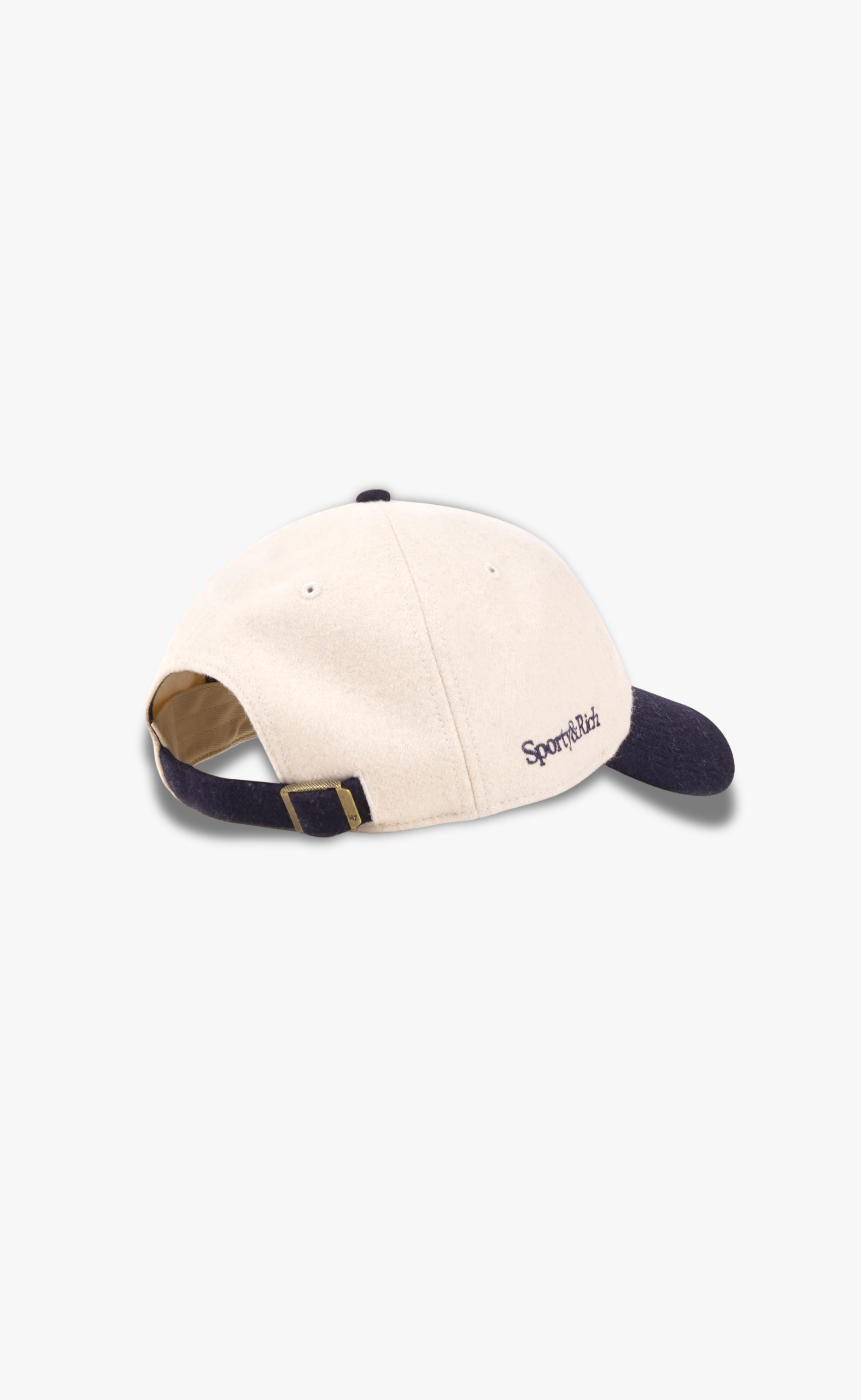 YANKEES SERIF WOOL ECRU NAVY HAT