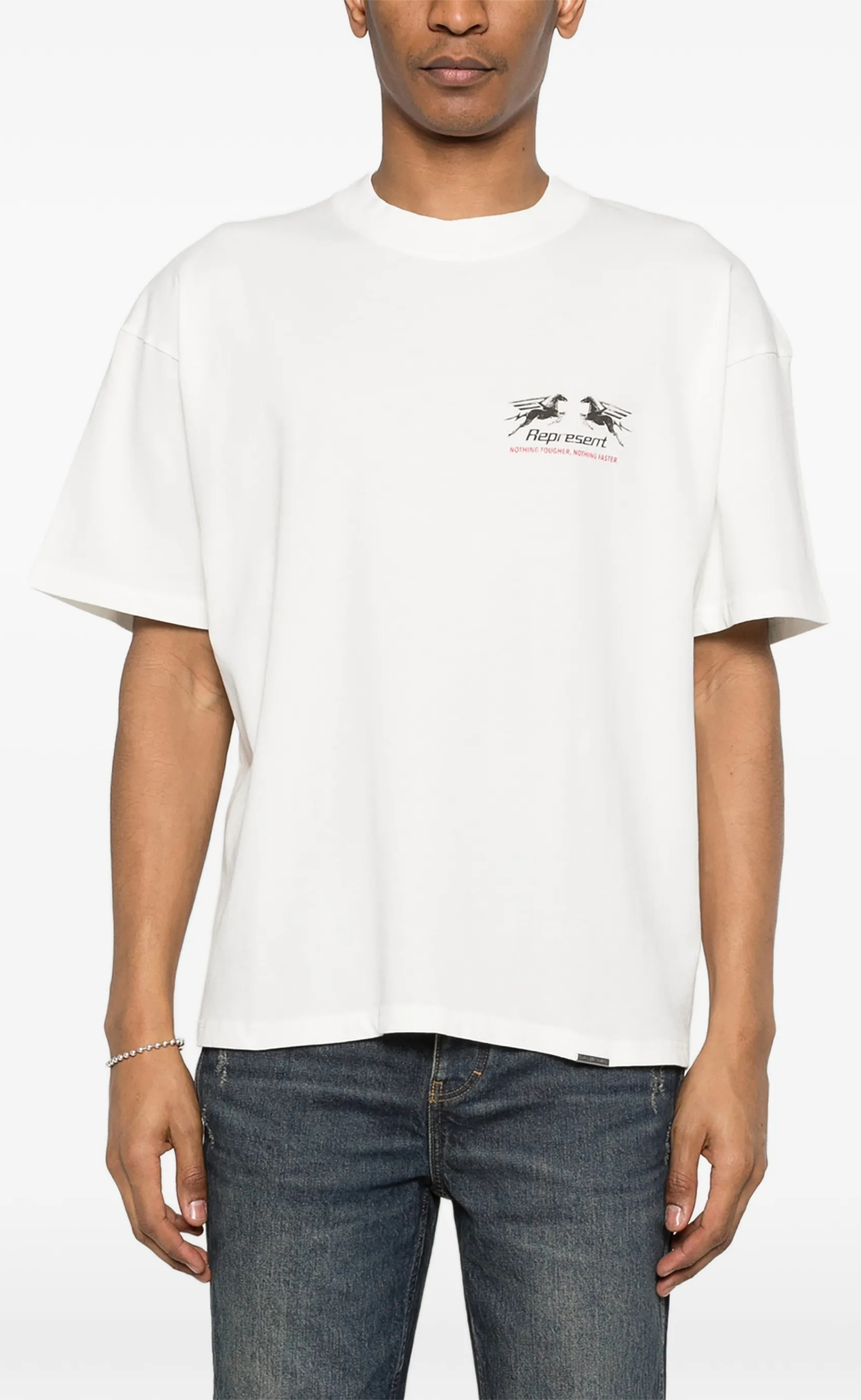 24 HOUR SERVICE FLAT WHITE T-SHIRT