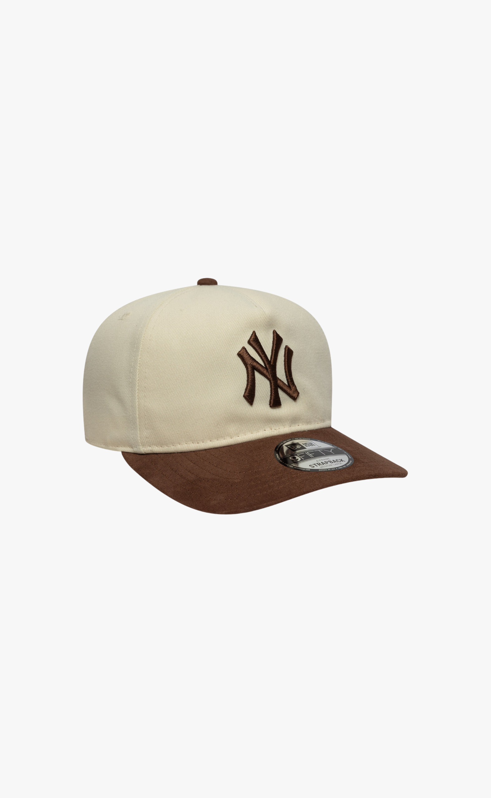 NEW YORK YANKEES SUEDE VISOR 9FIFTY BEIGE BROWN HAT