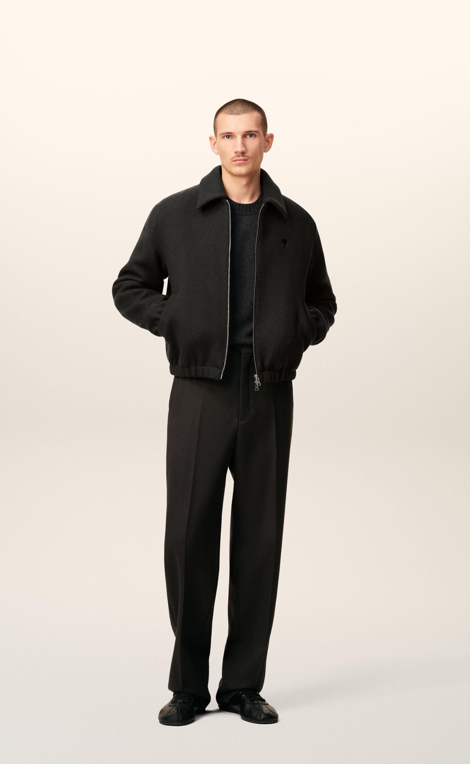 ADC GABARDINE ZIPPED ANTHRACITE JACKET