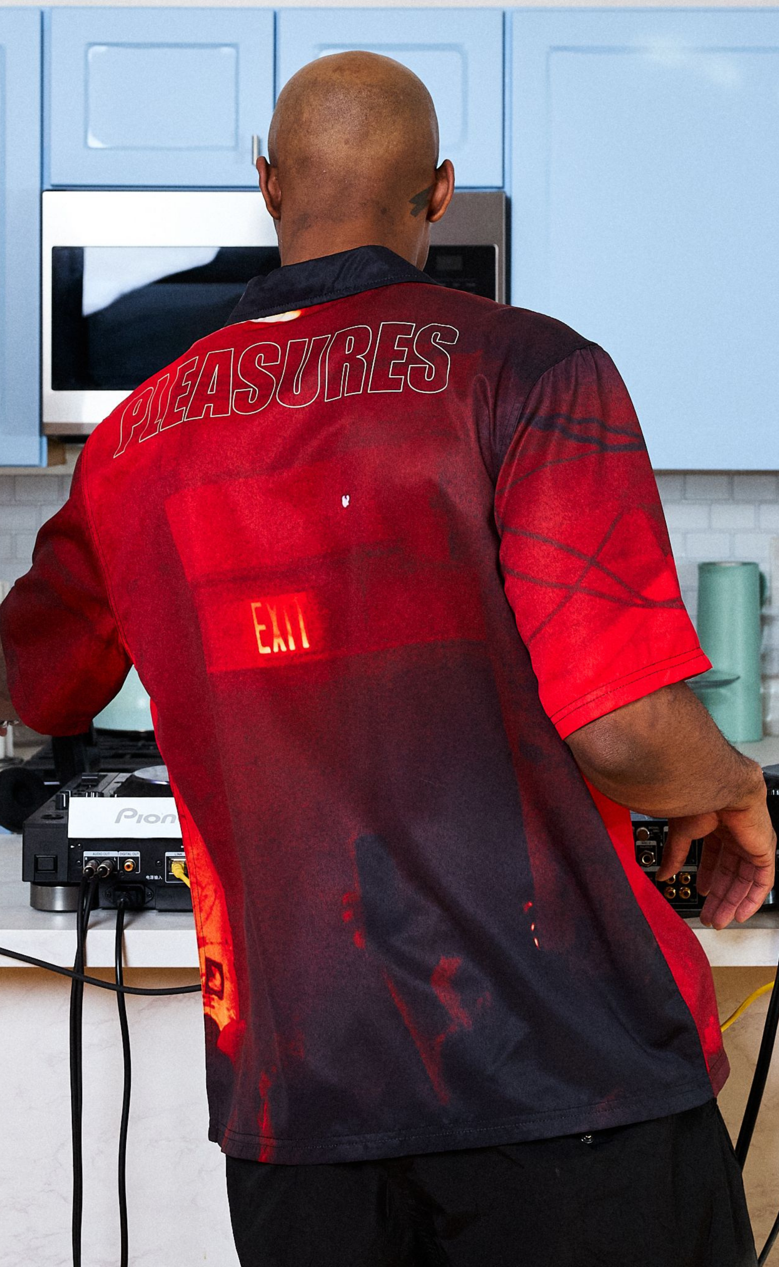 VENUE BUTTON UP RED SHIRT