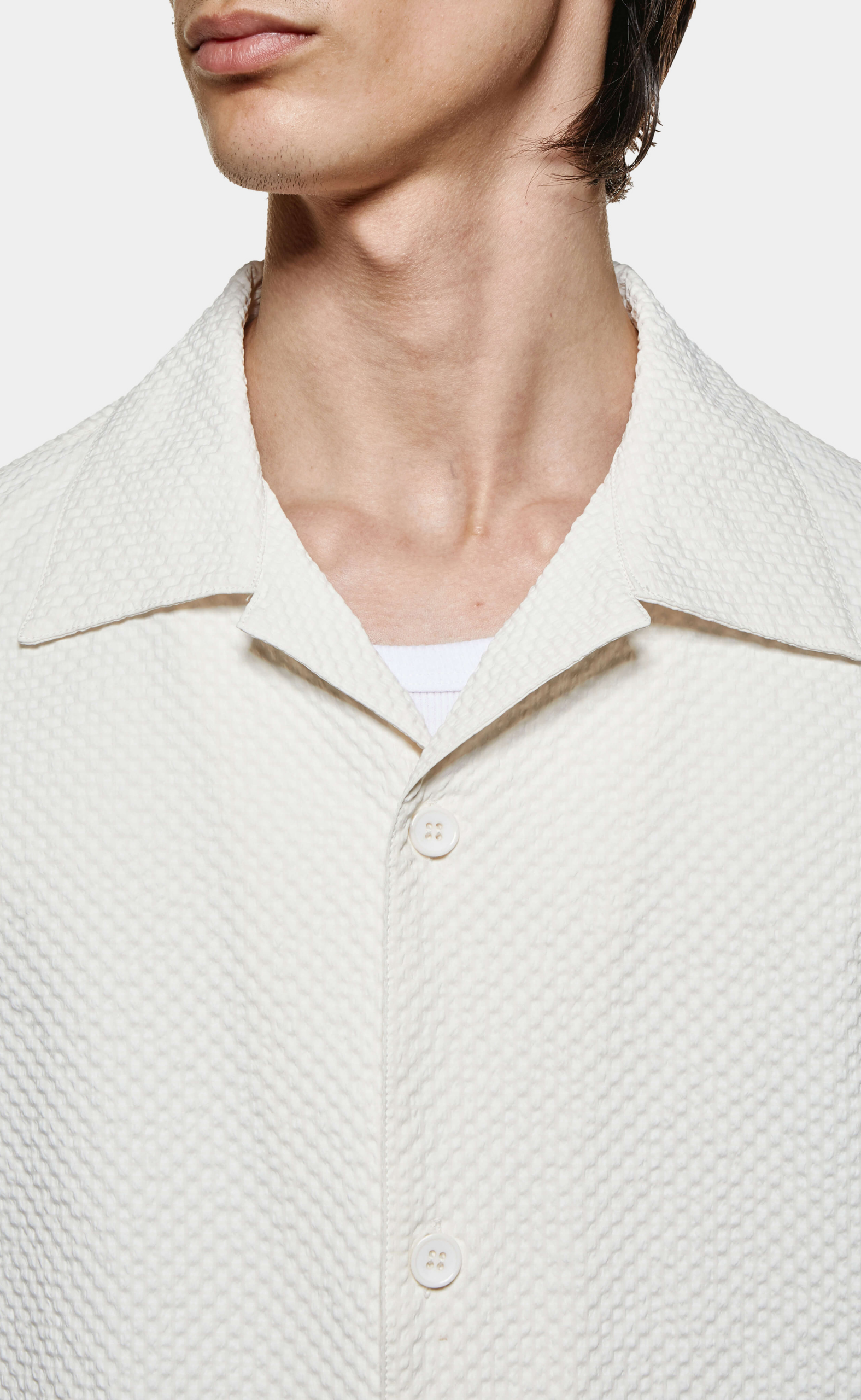 SEERSUCKER VACATION BONE SHIRT