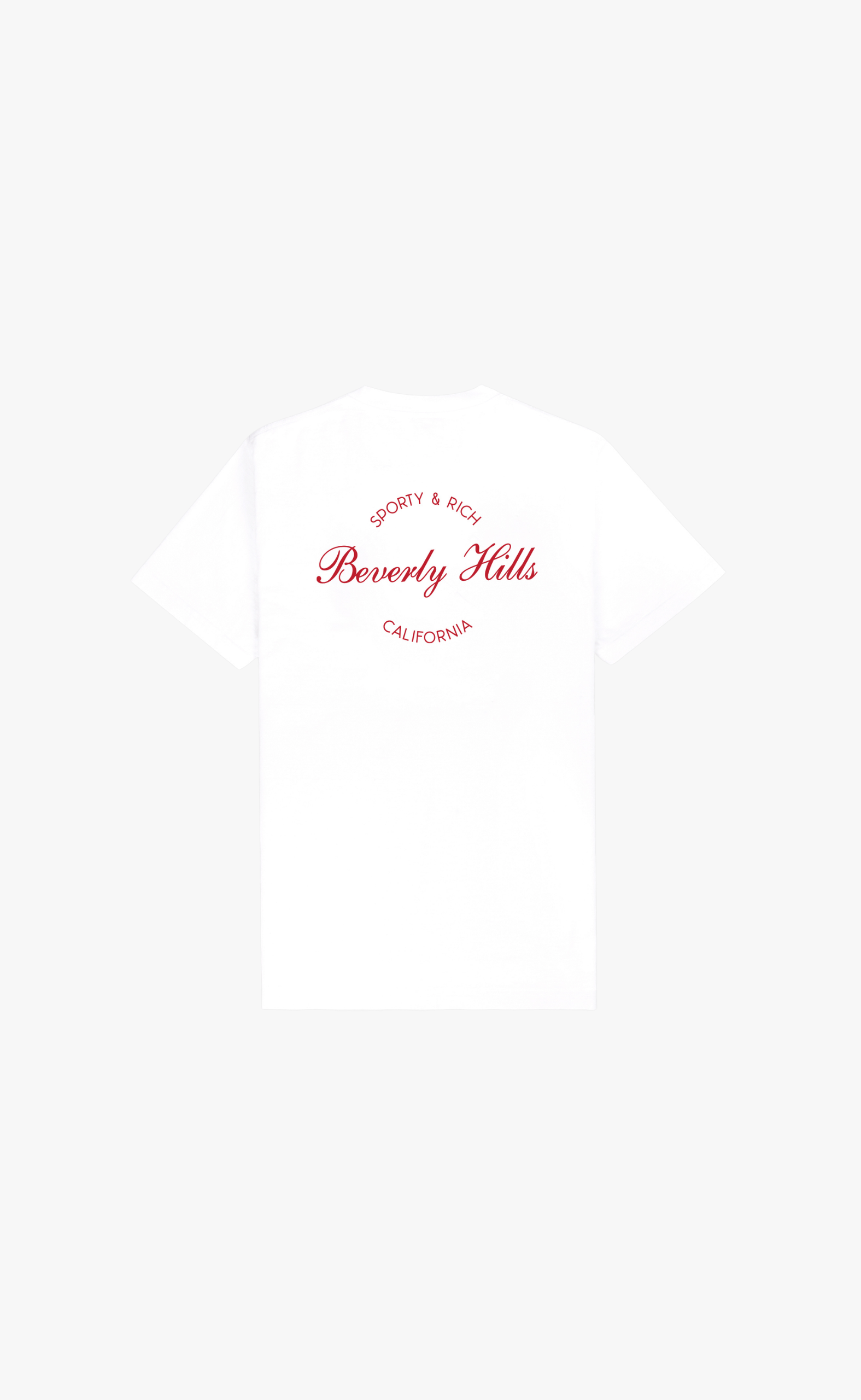 BEVERLY SCRIPT WHITE T-SHIRT