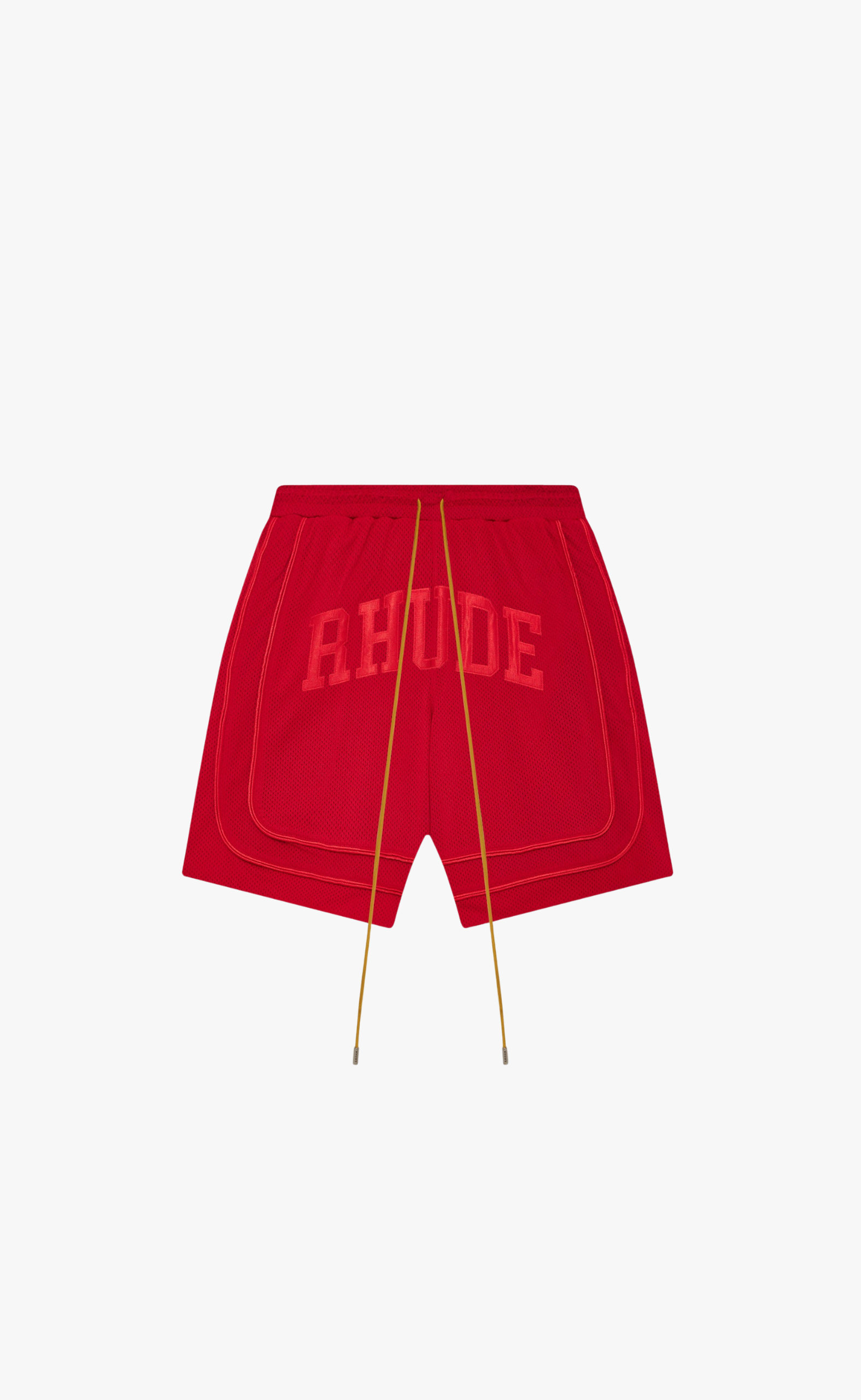 BAGGY MESH COLLEGIATE LOGO RED SHORTS