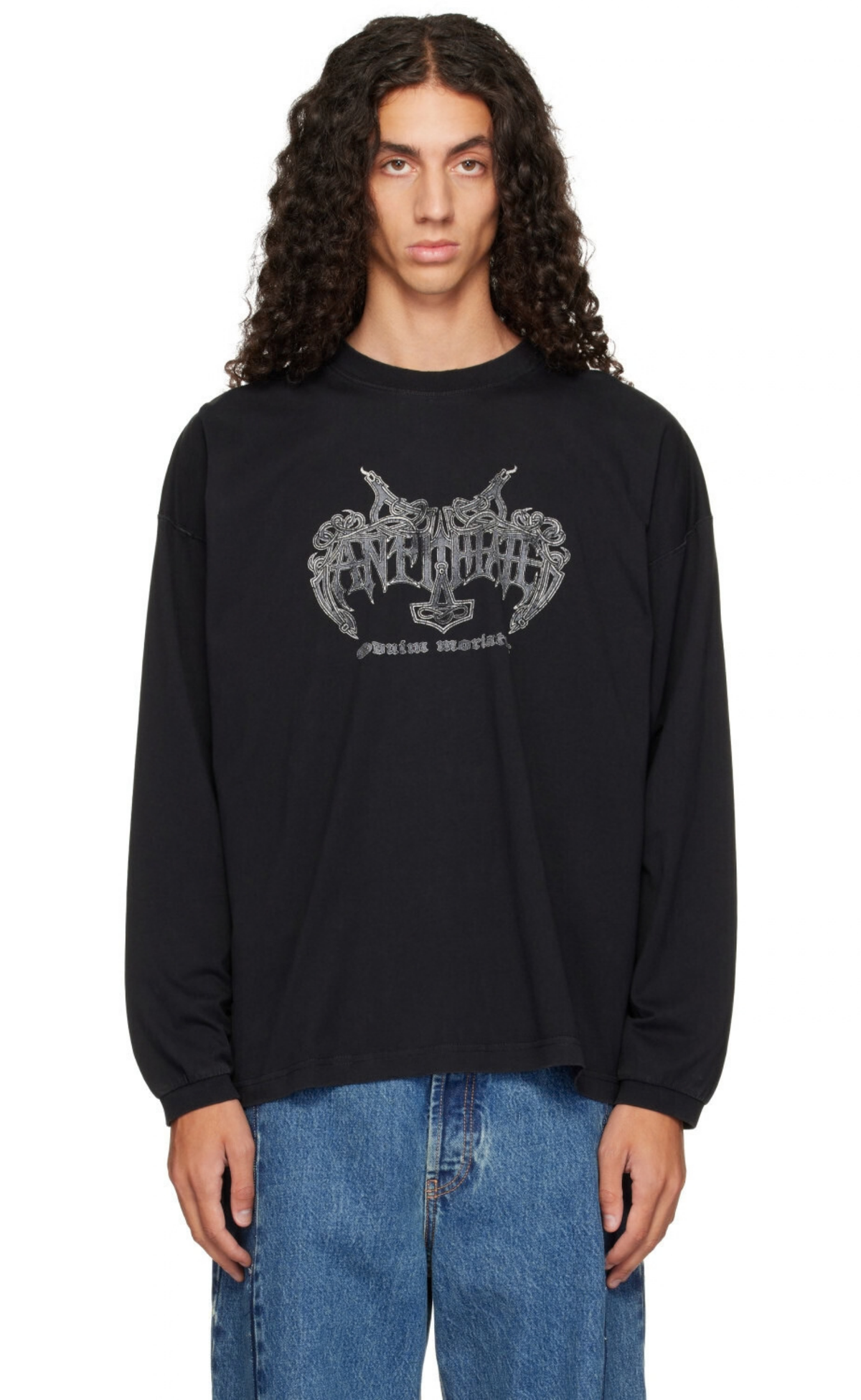 ANTIHATE WASHED BLACK LONGSLEEVE