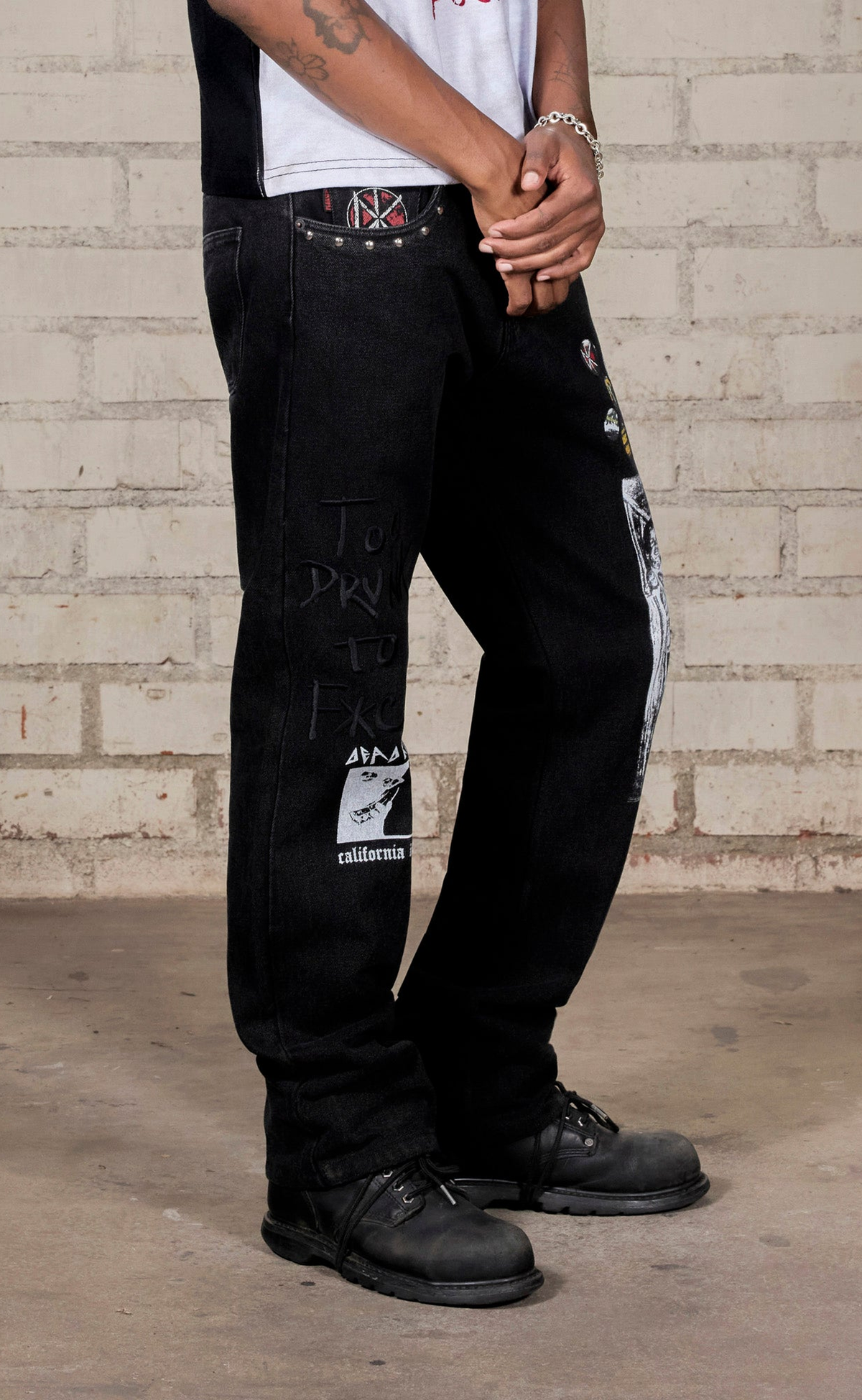 DIY STRAIGHT LEG BLACK PANTS