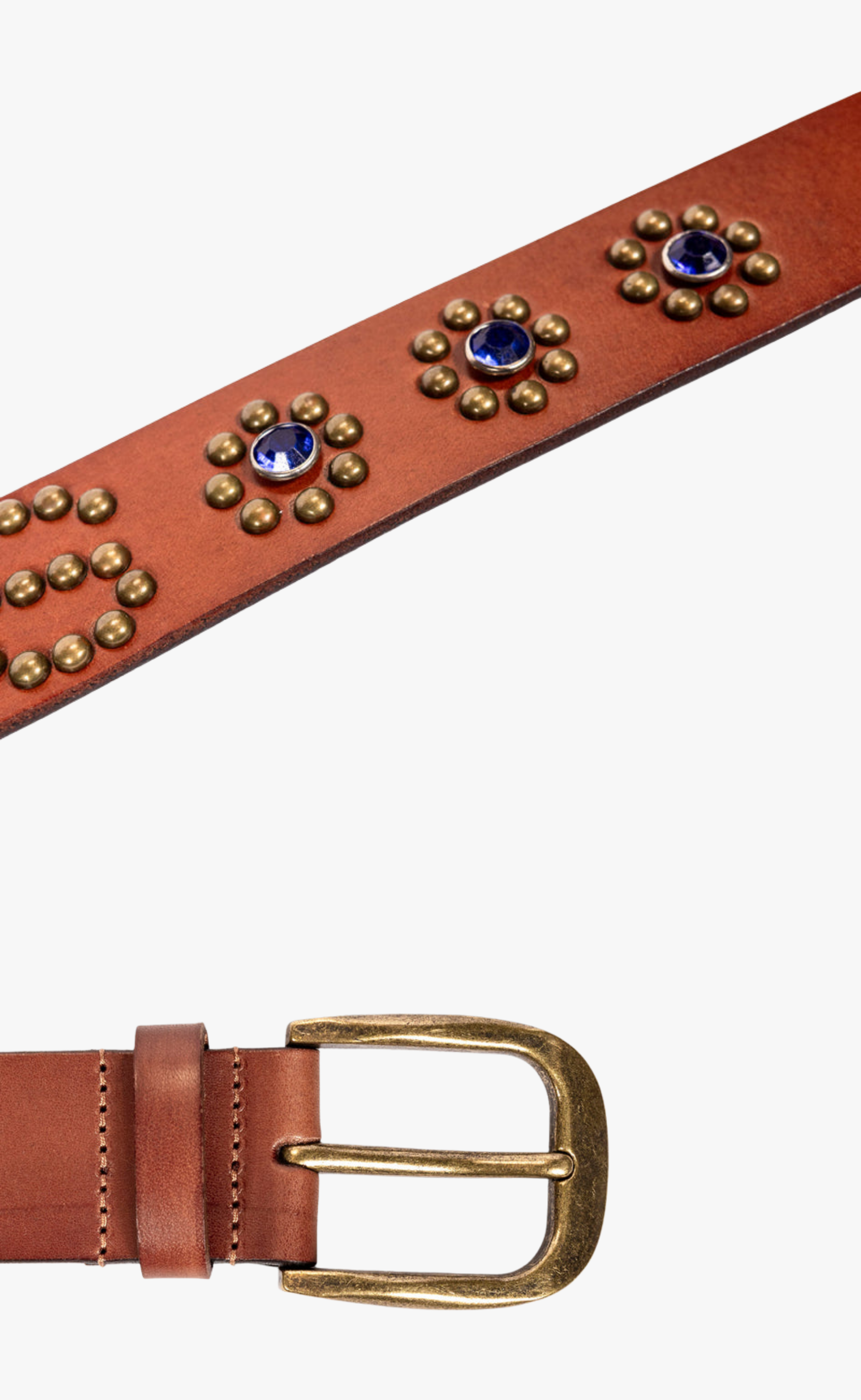 STUDDED BROWN BELT