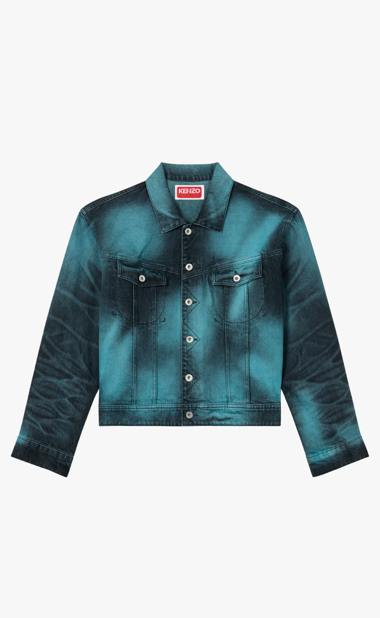KENZO BOKE HEART OVERSIZE TRUCKER GLACIER JACKET