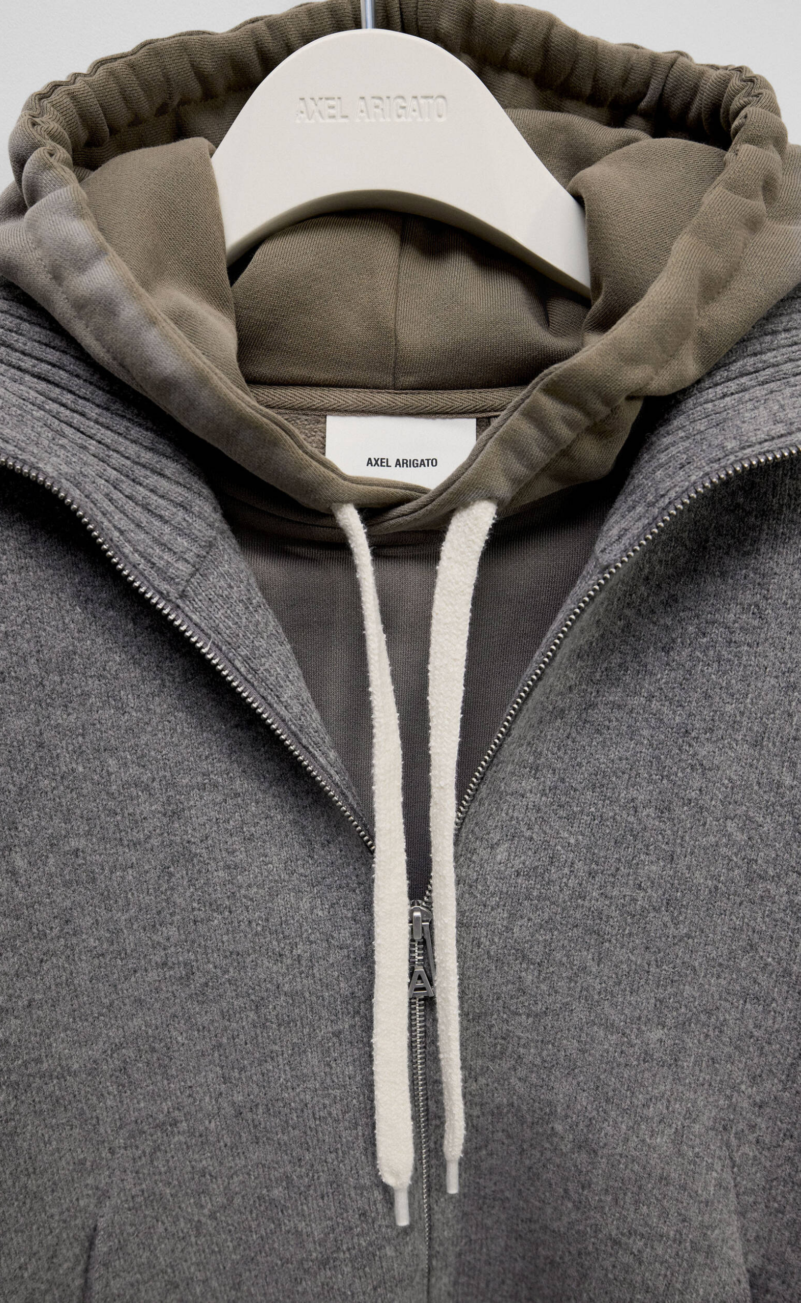 CORE ZIP-UP GREY MELANGE SWEATER
