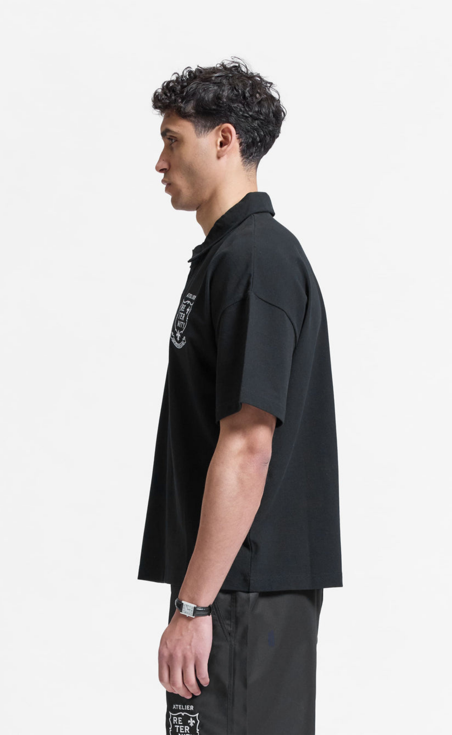 L ATELIER DE LA RUE POLO  BLACK T-SHIRT