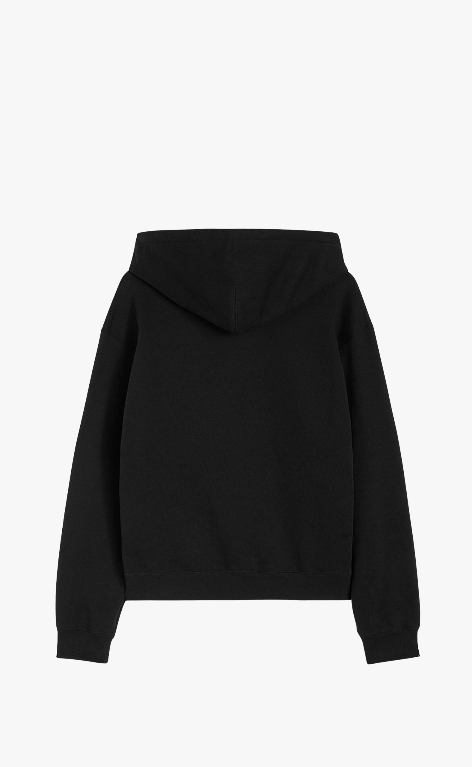 JIL SANDER LOGO PRINTED BLACK HOODIE
