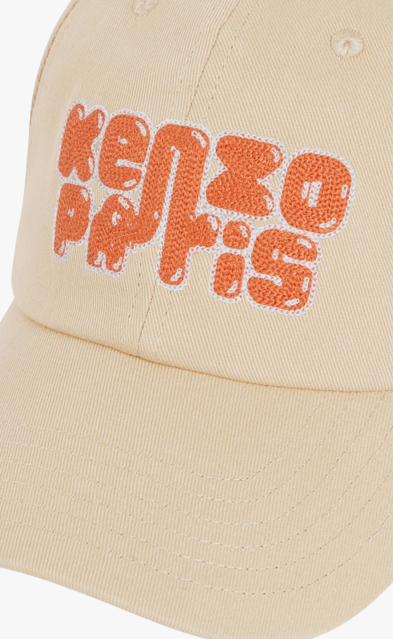 KENZO ELEPHANT LOGO' EMBROIDERED BEIGE HAT