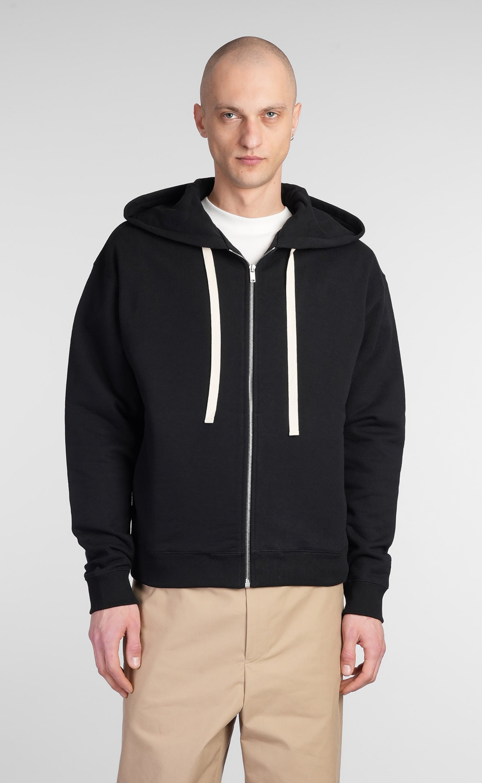 ZIPPED HOODIE BLACK