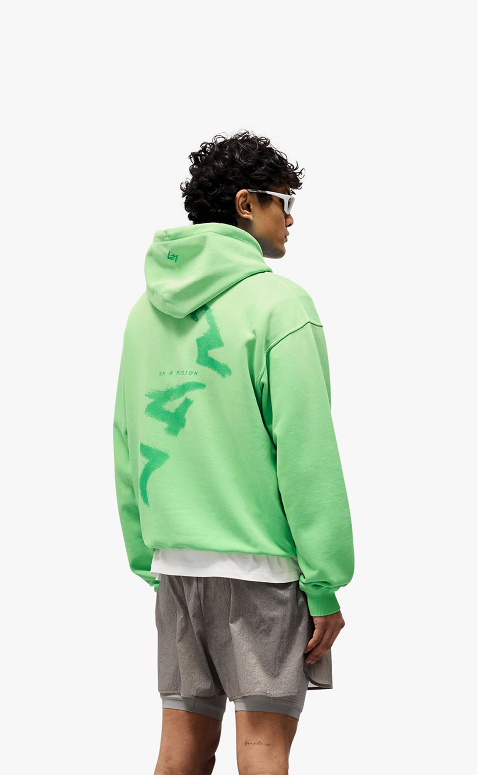 247 MOTION OVERSIZED SPEED GREEN HOODIE