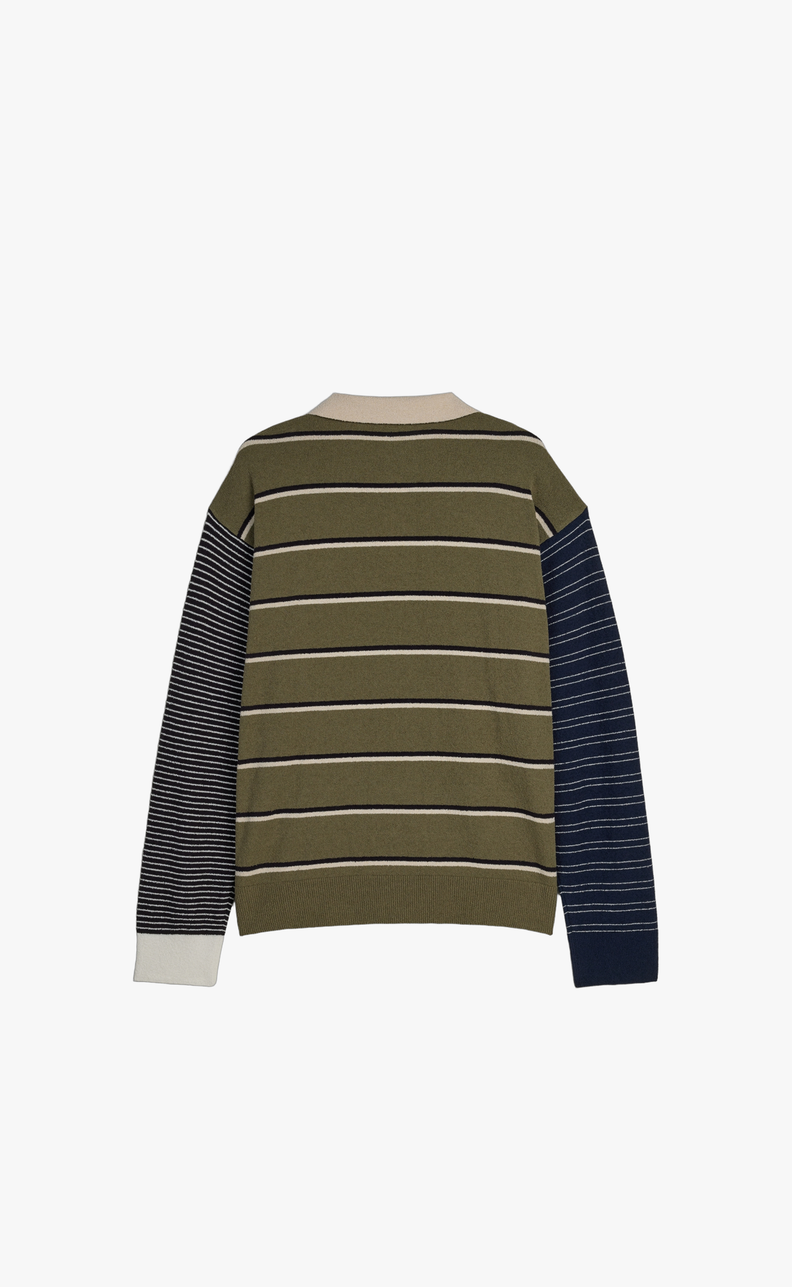 SONG FOR THE MUTE 007 POLO OLIVE BLACK LONGSLEEVE