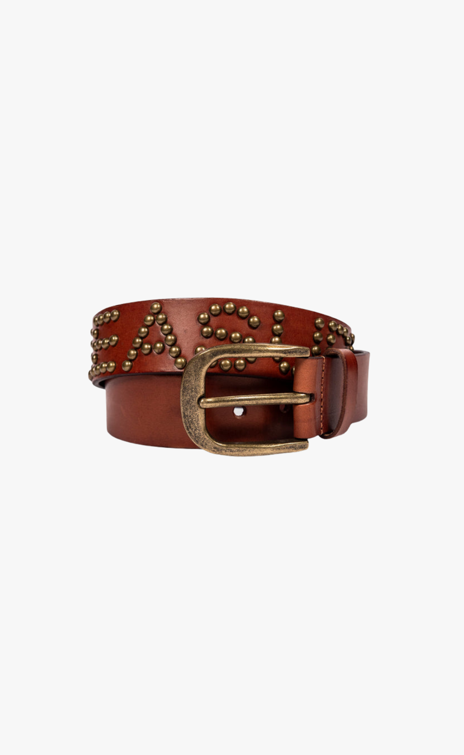 STUDDED BROWN BELT