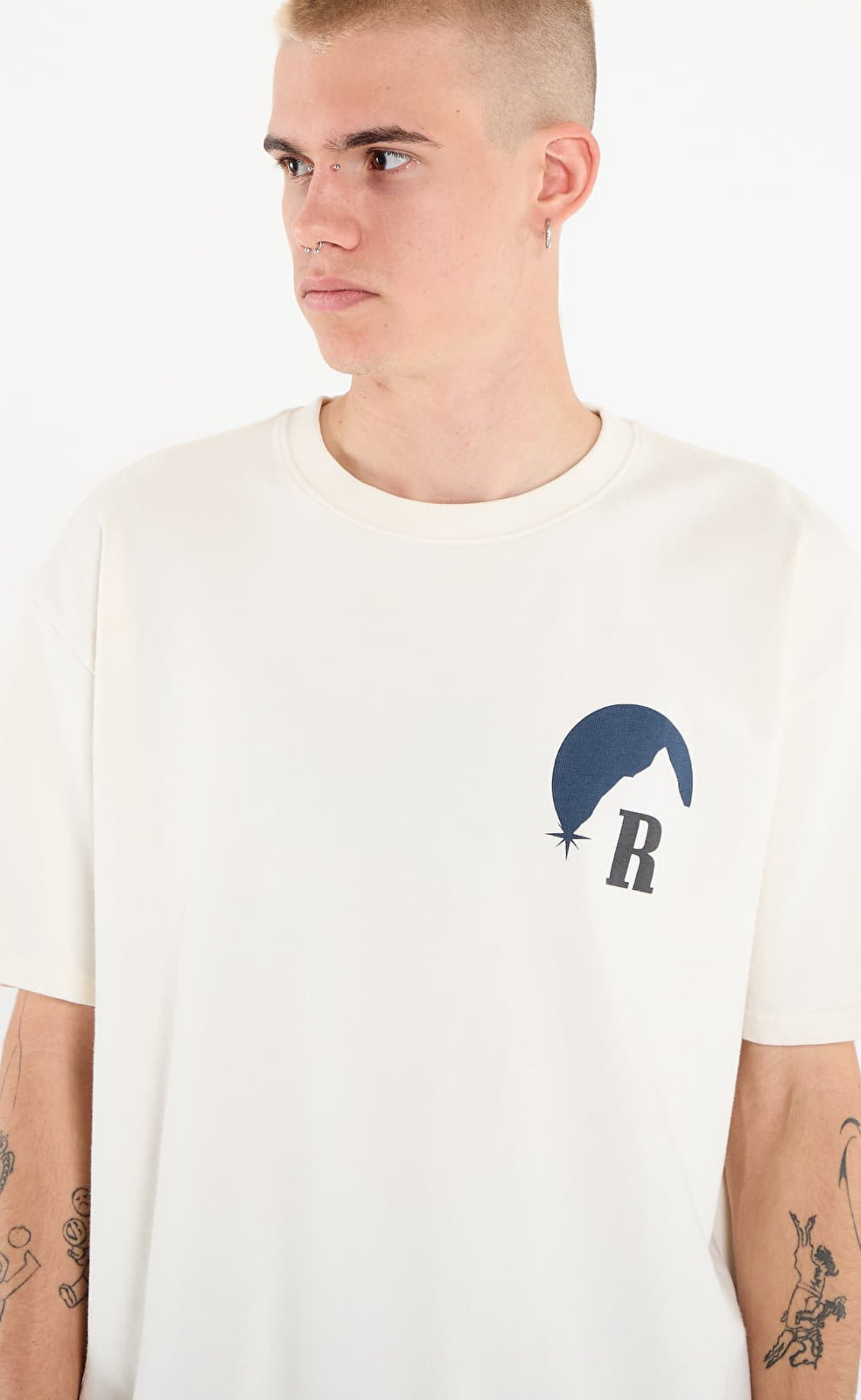RHUDE MOONLIGHT VINTAGE WHITE T-SHIRT