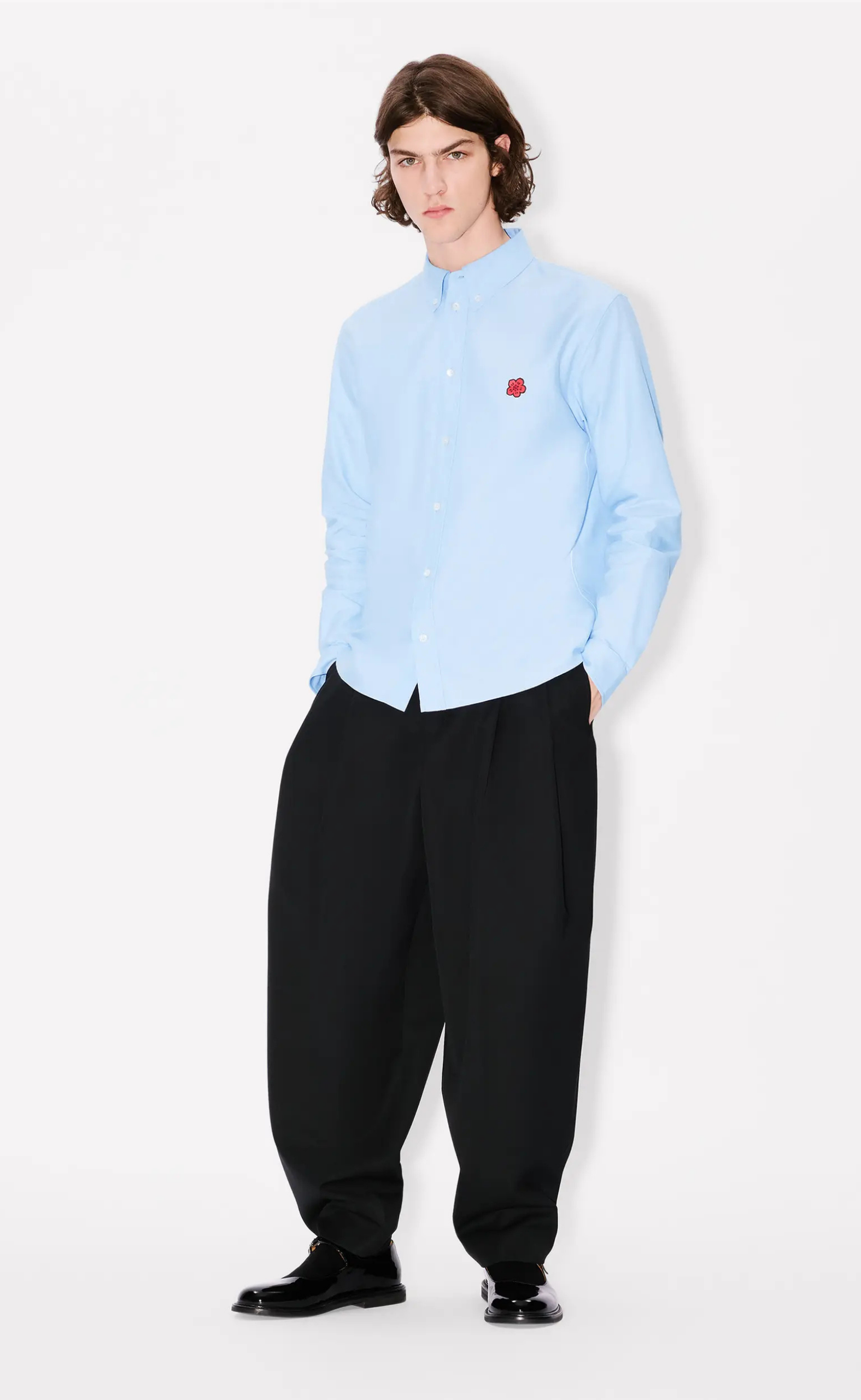 KENZO BOKE FLOWER CASUAL SKY BLUE SHIRT