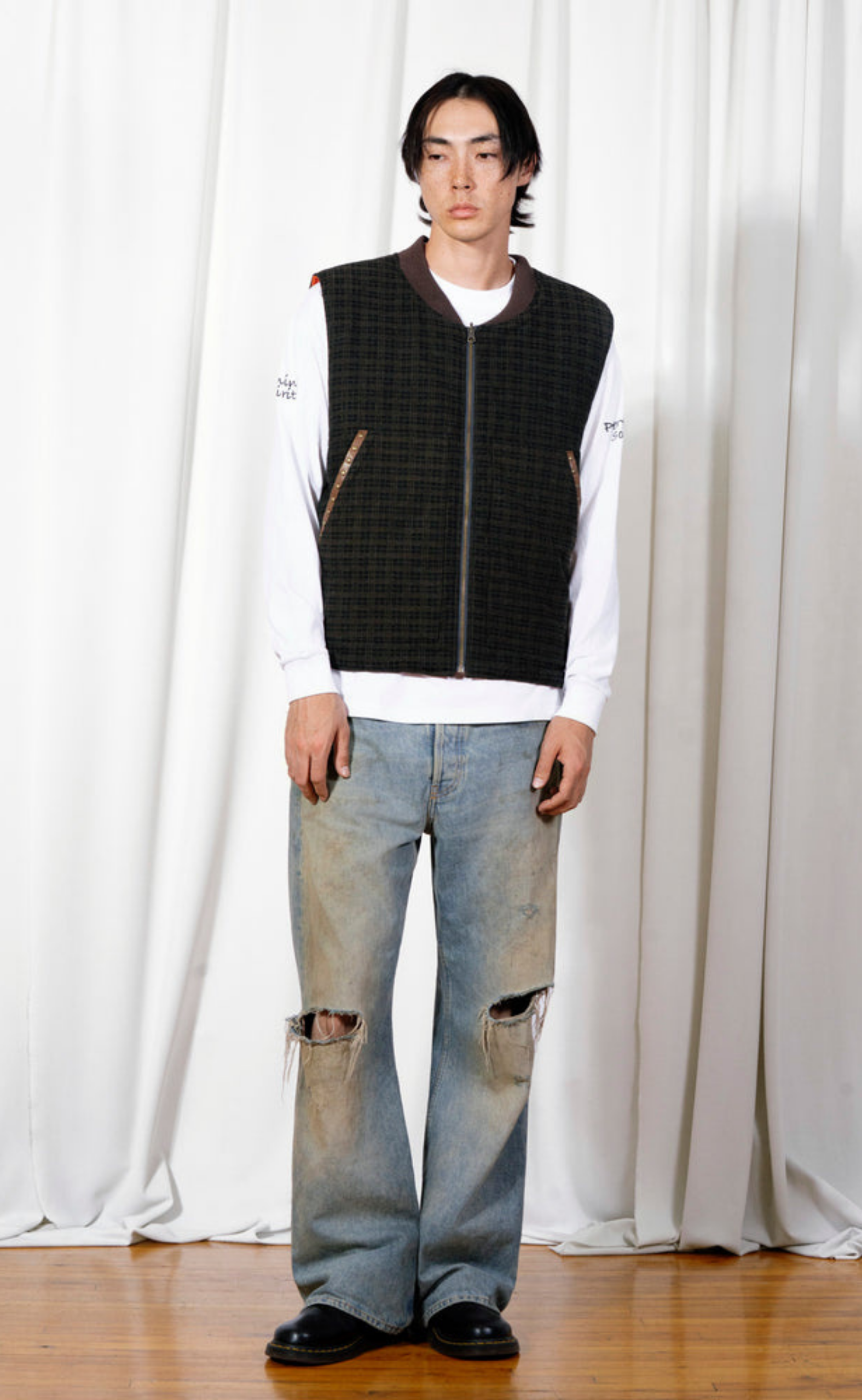 HORNS DENIM BROWN VEST