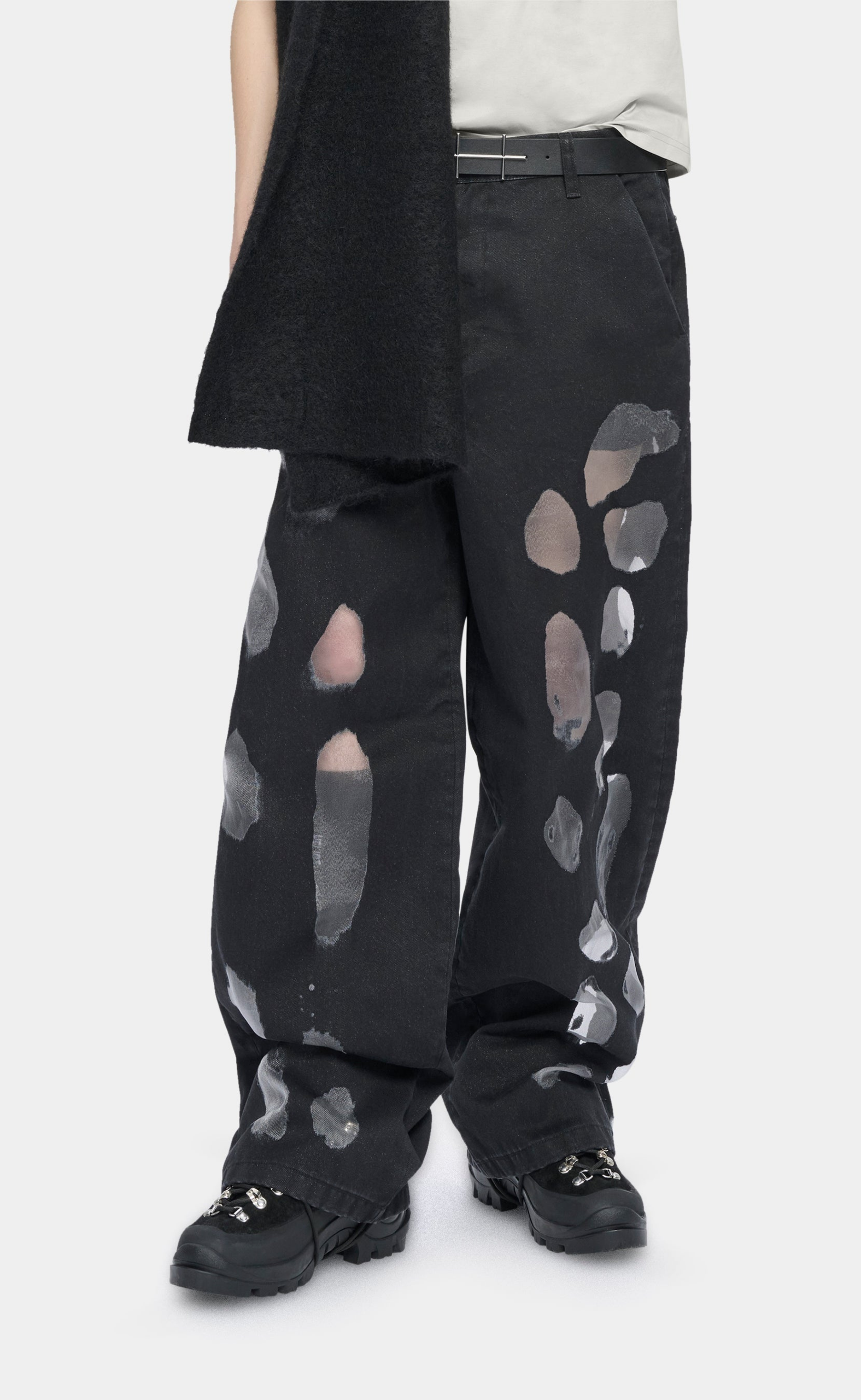 GALLOP DENIM BLACK TROUSERS