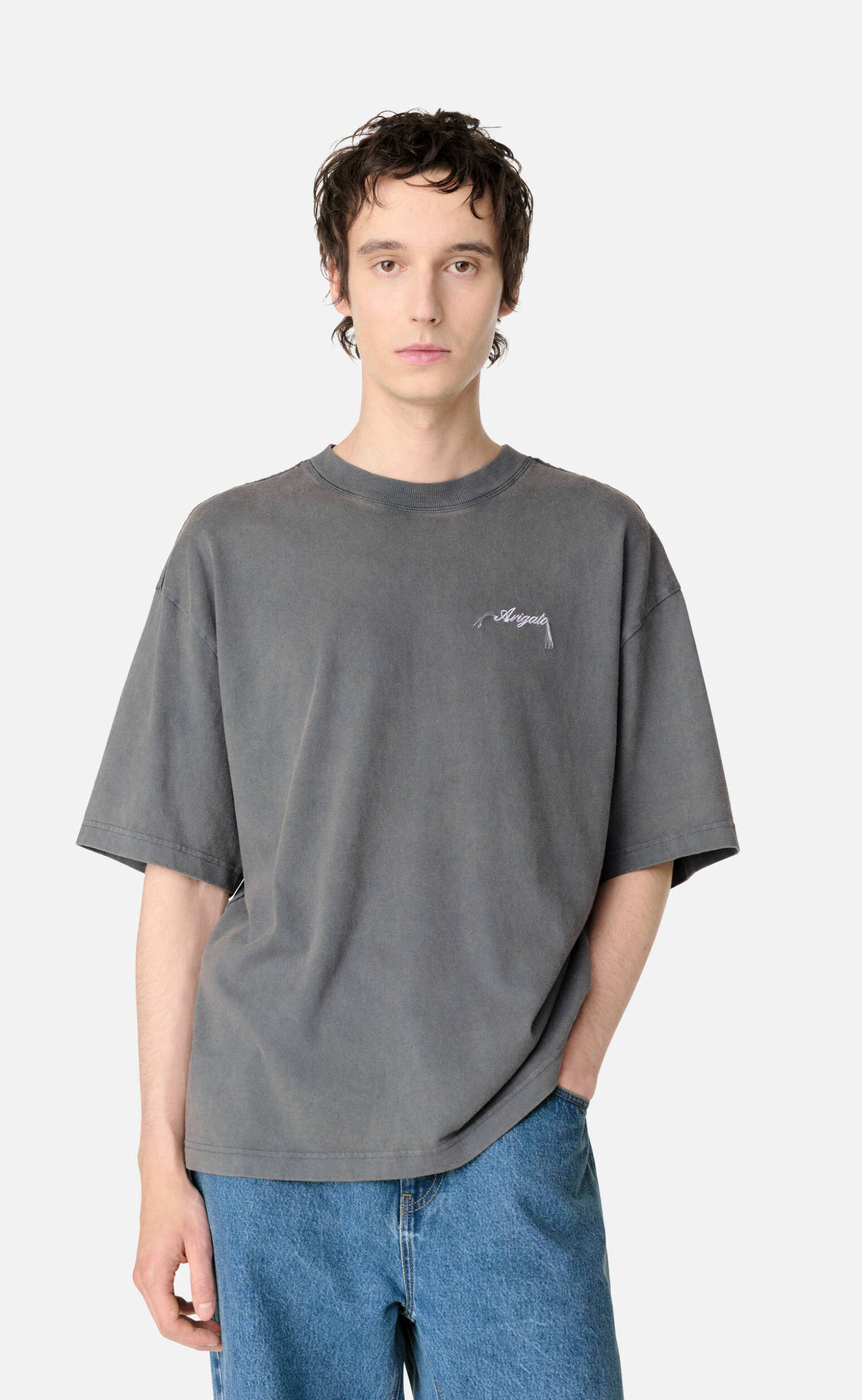 HONOR WASHED STEEL GREY T-SHIRT