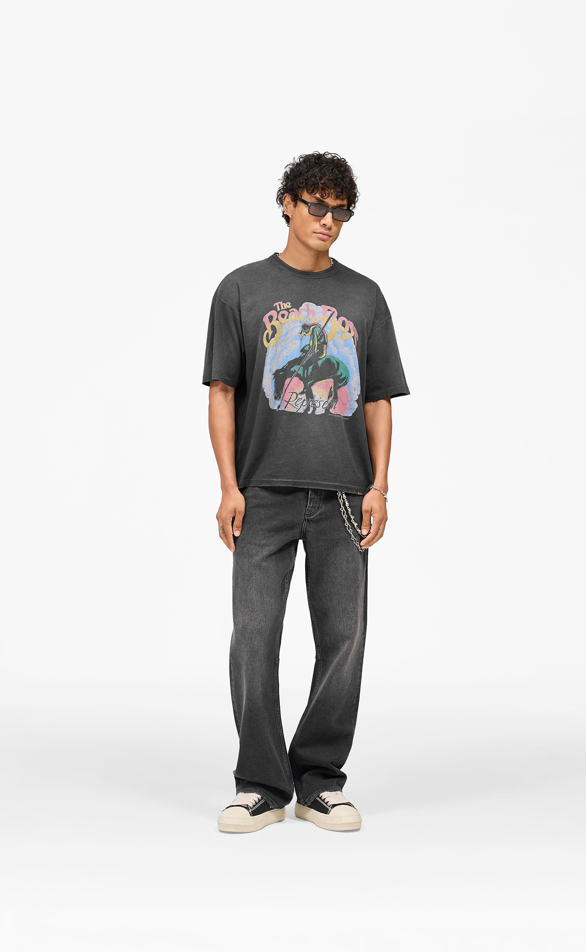 BEACH BOYS ENDLESS SUMMER STAINED BLACK T-SHIRT