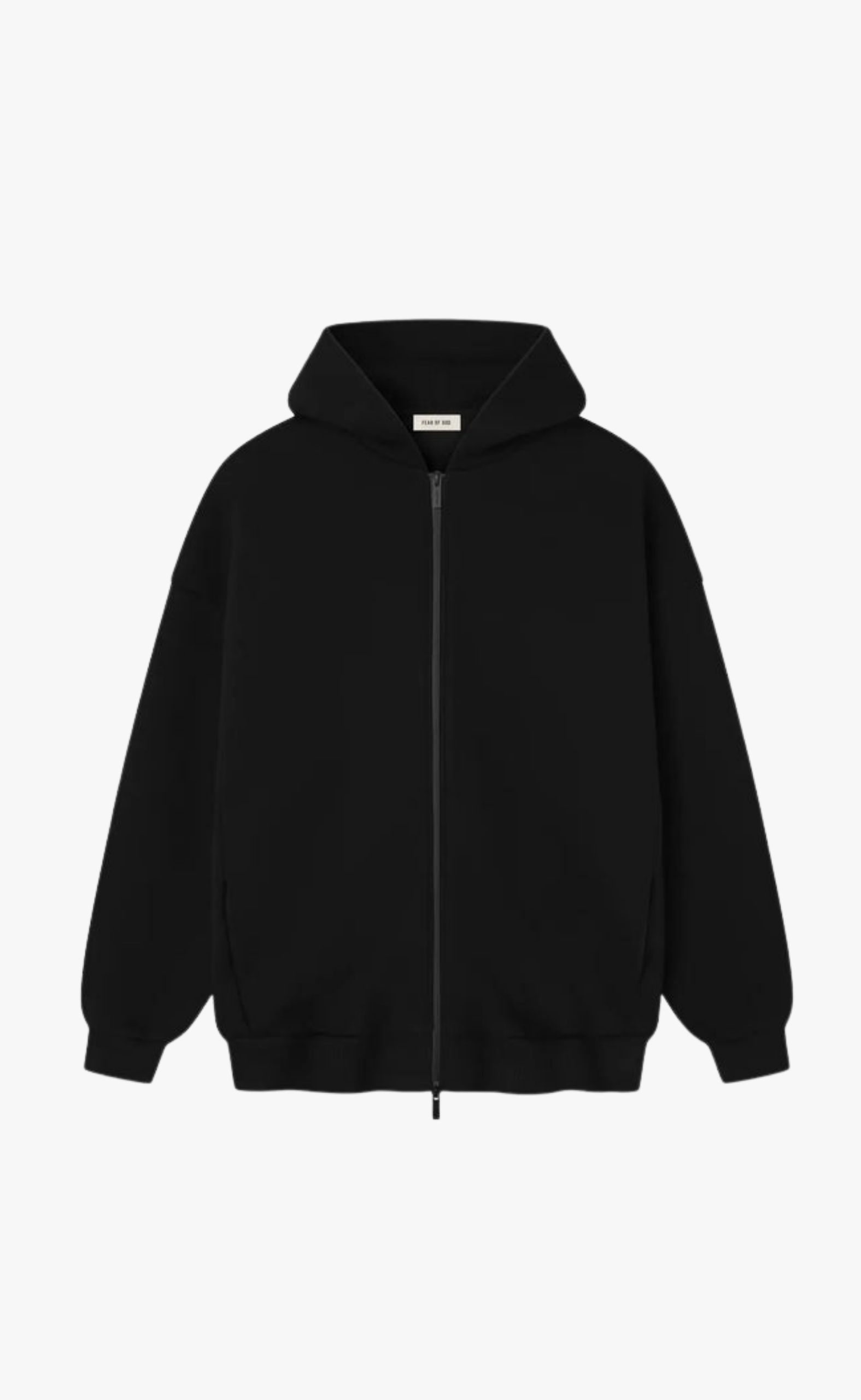 ATHLETICS ZIP UP BLACK HOODIE