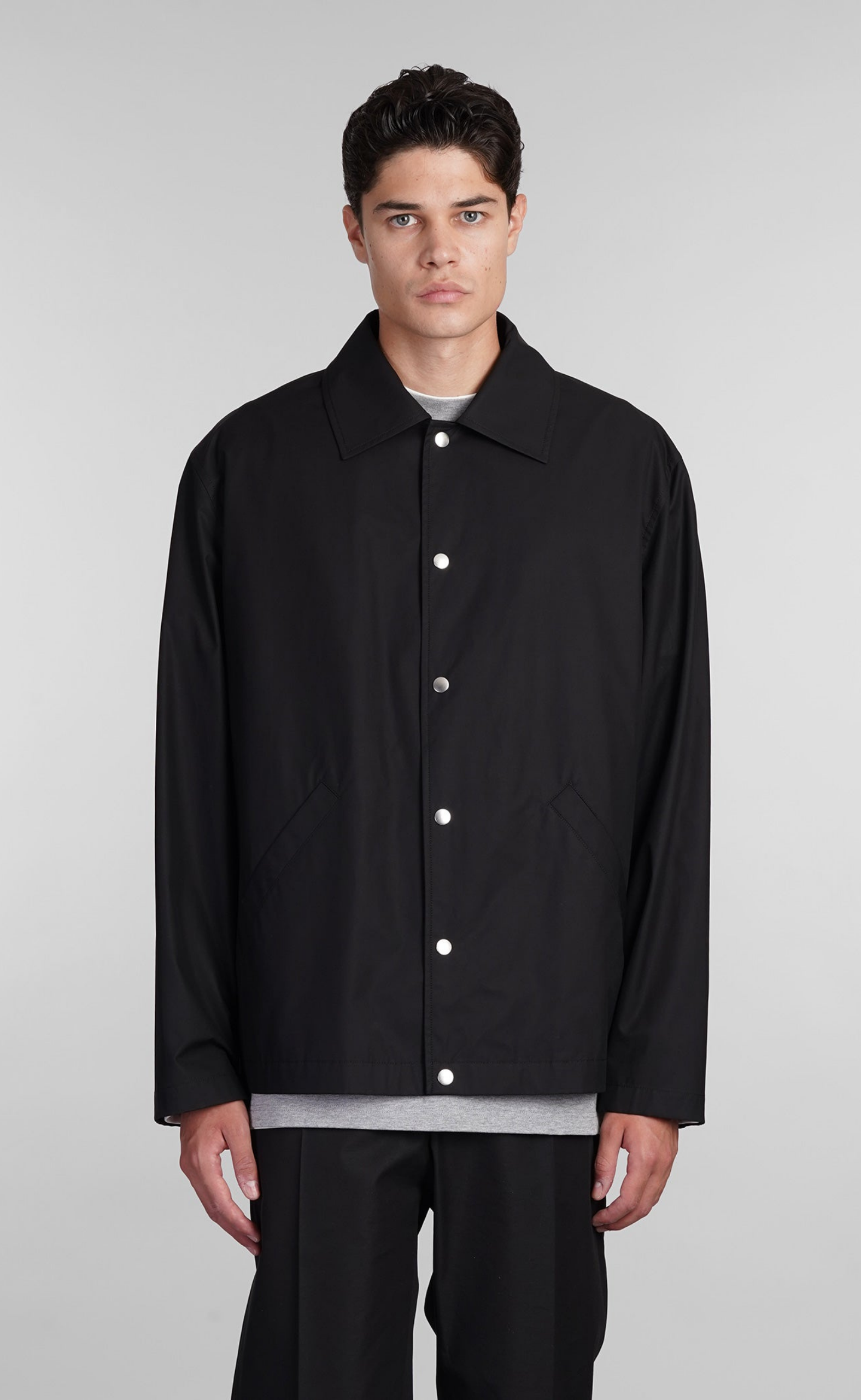 PRINTED LOGO BLACK JACKET