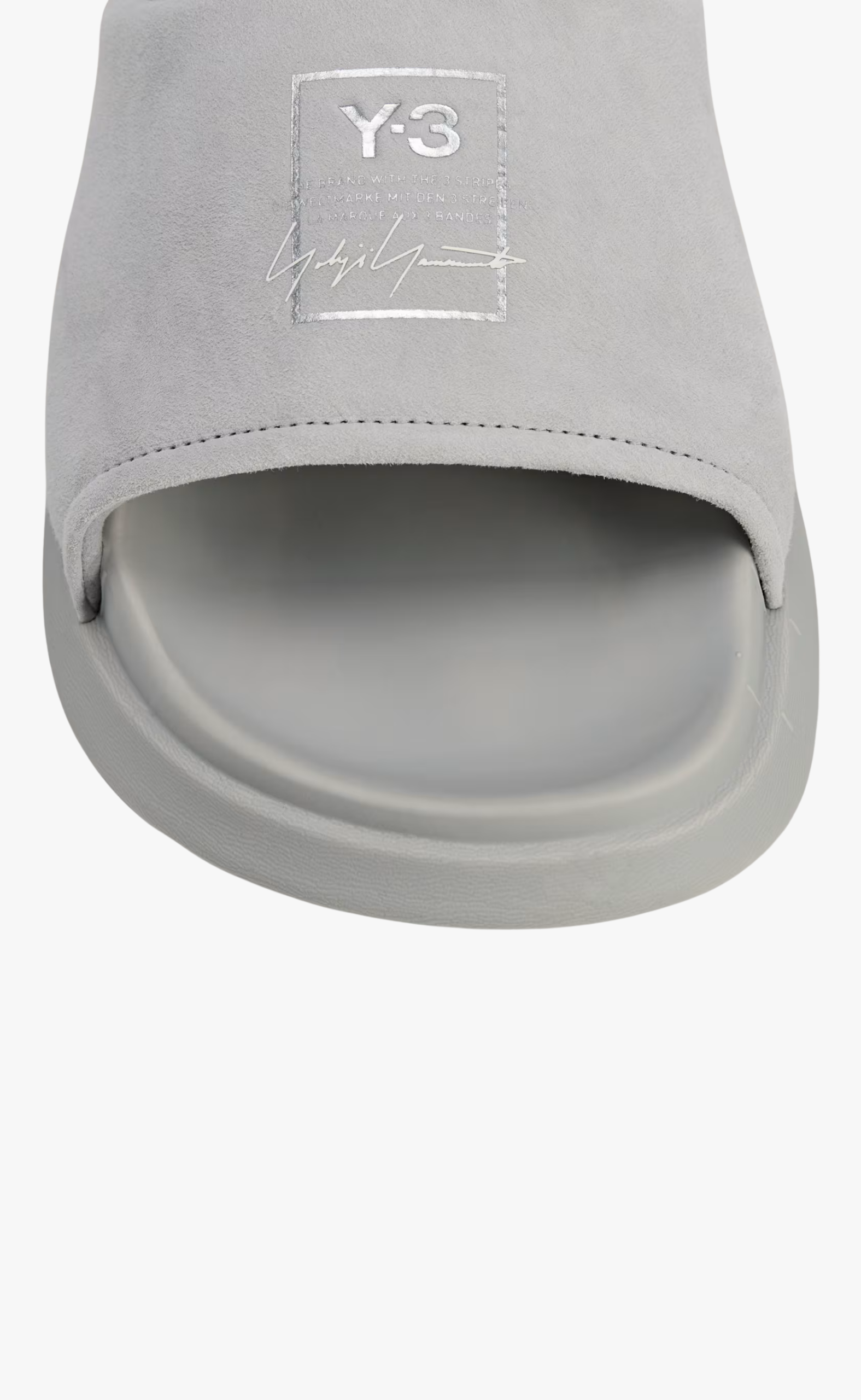 Y-3 GREY SLIPPERS