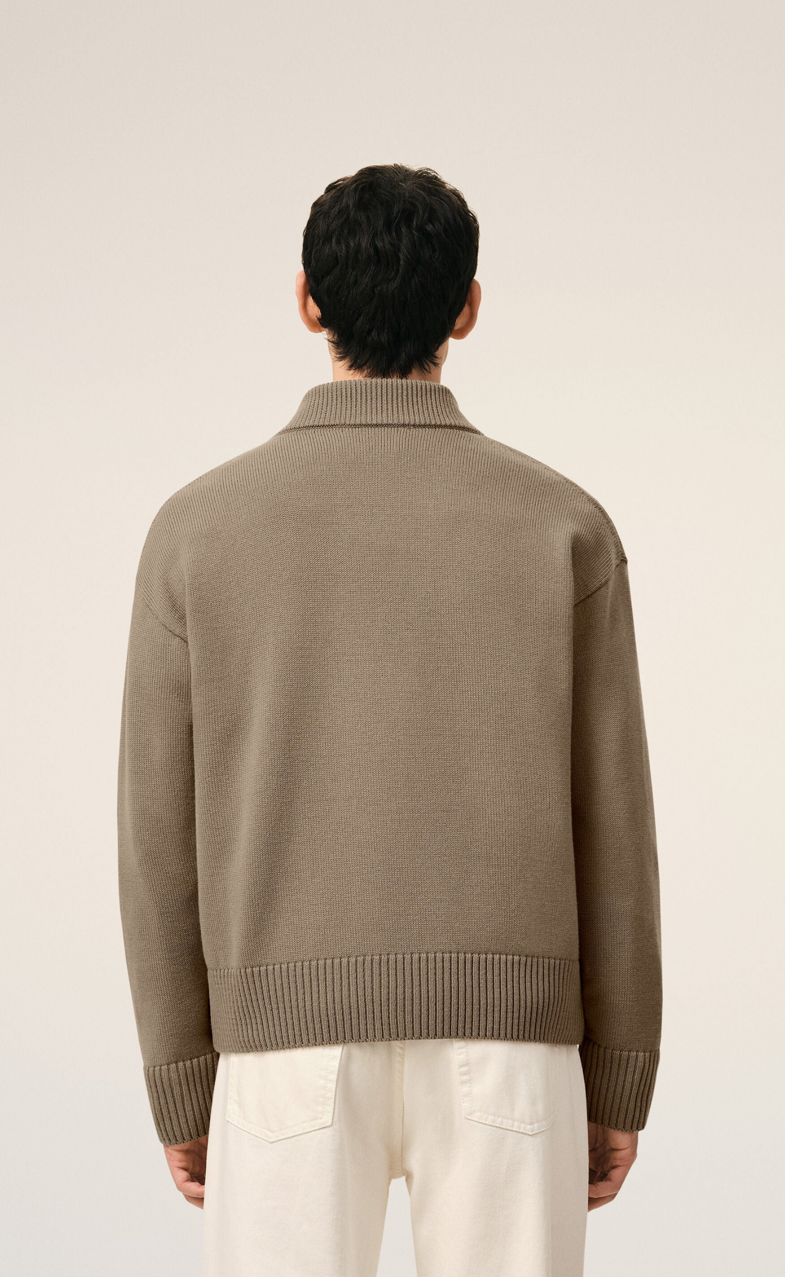 WOOL AMI DE COEUR TAUPE CARDIGAN