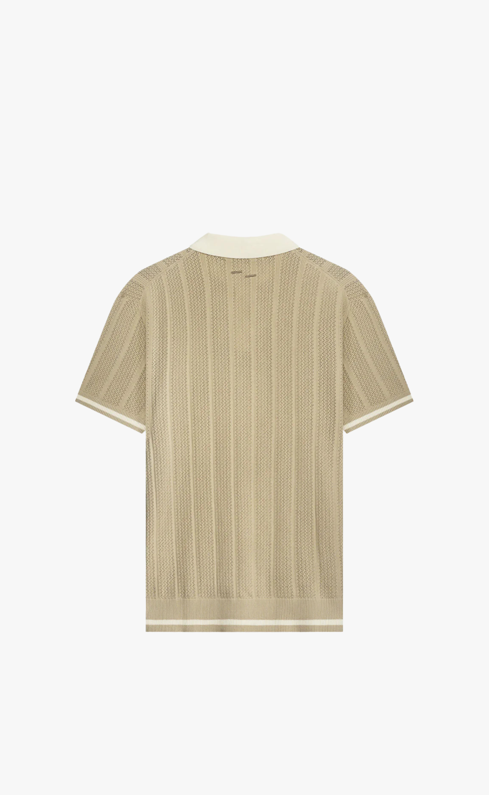 KNIT POLO WHITE PEPPER