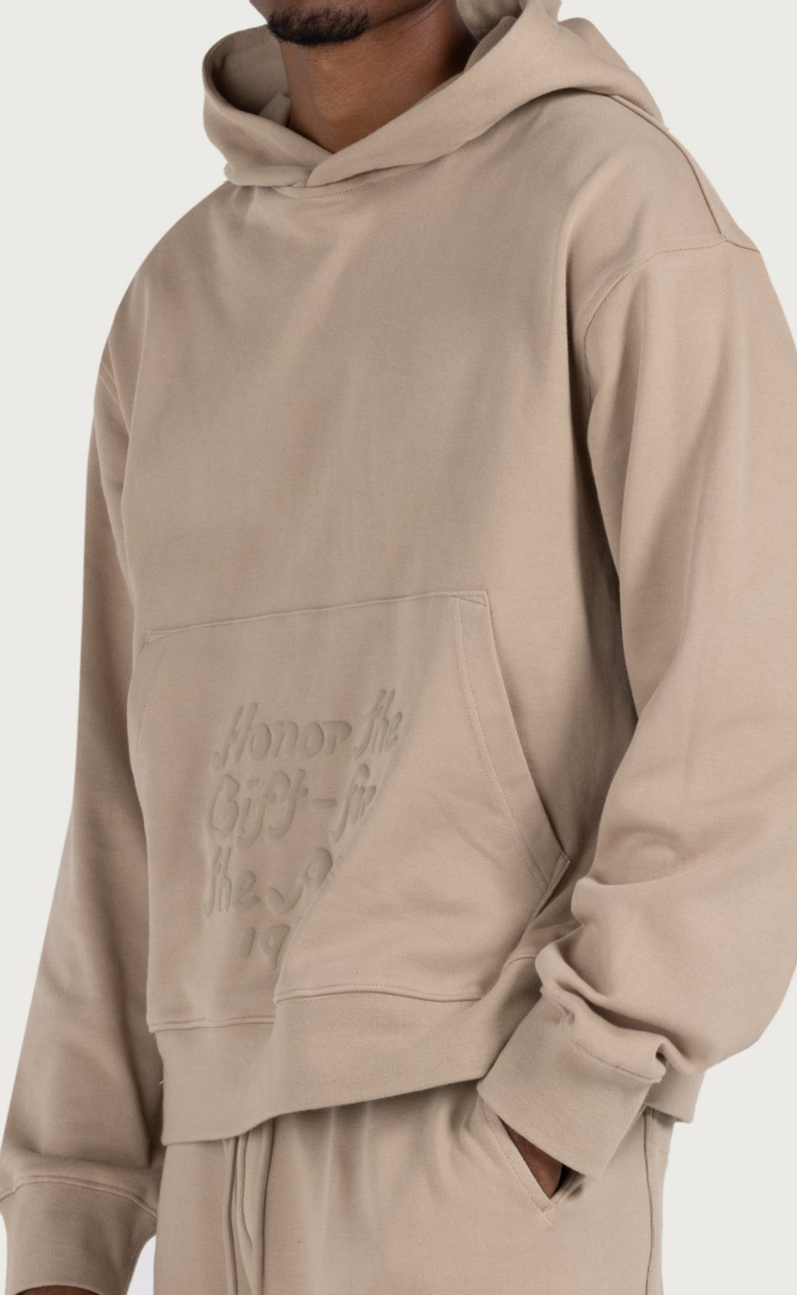 REVERSE PEBBLE HOODIE