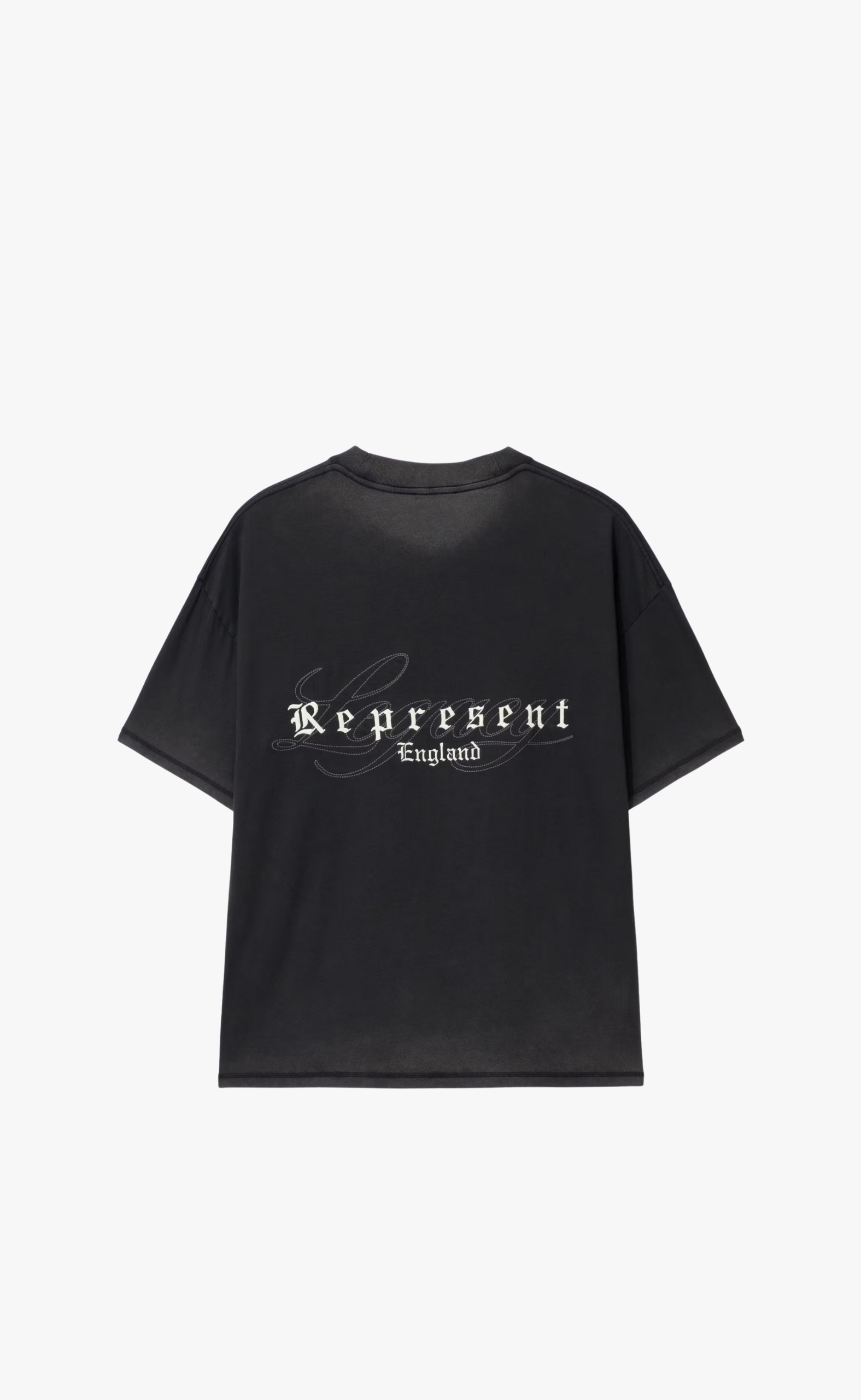 REPRESENT LEGACY OVERPRINT VINTAGE BLACK T-SHIRT