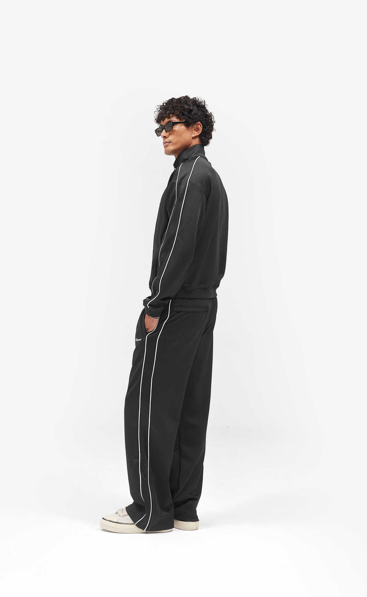 TAPED TRACK BLACK SWEATPANTS