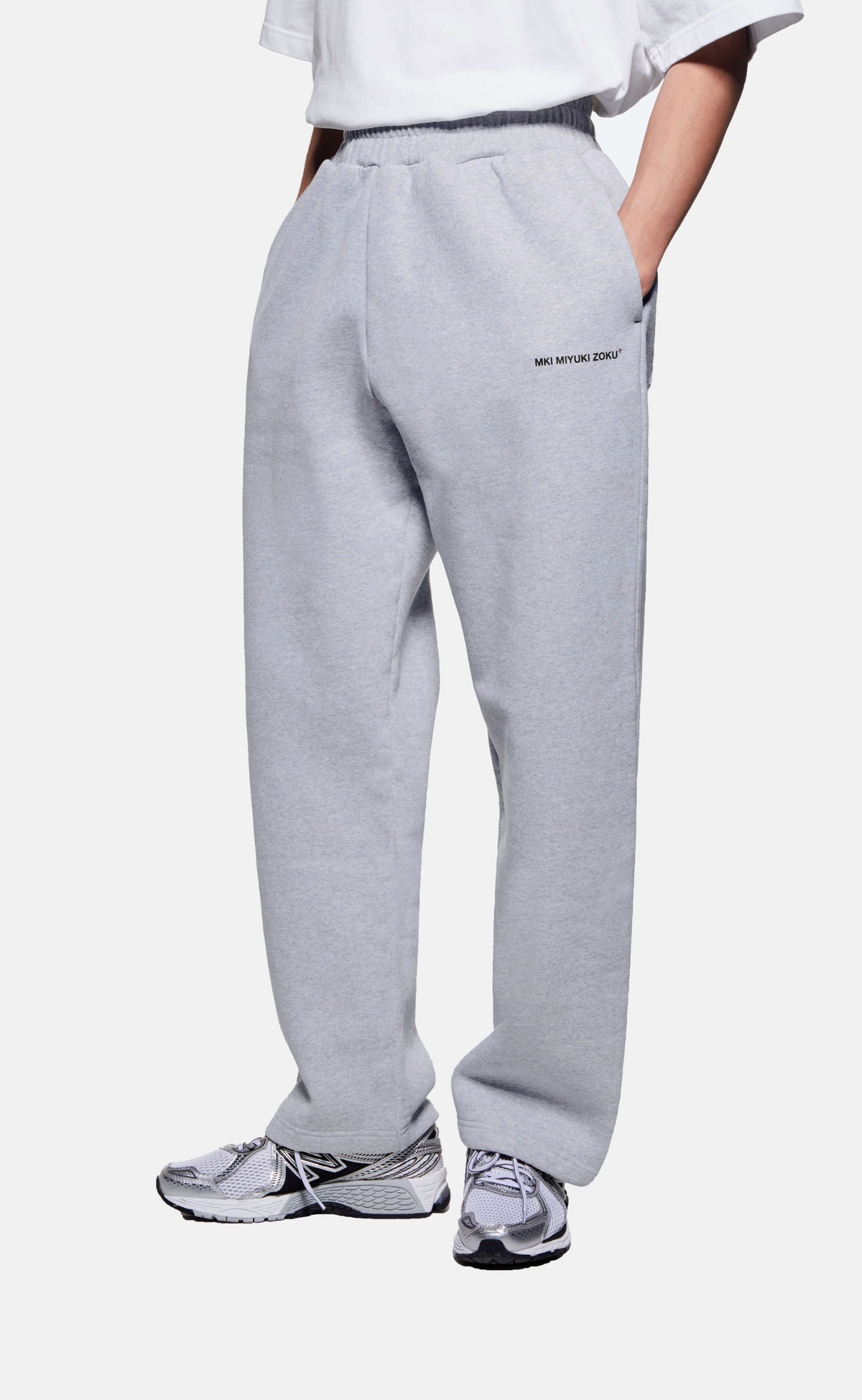 UNIFORM WIDE LEG GREY SWEATPANTS