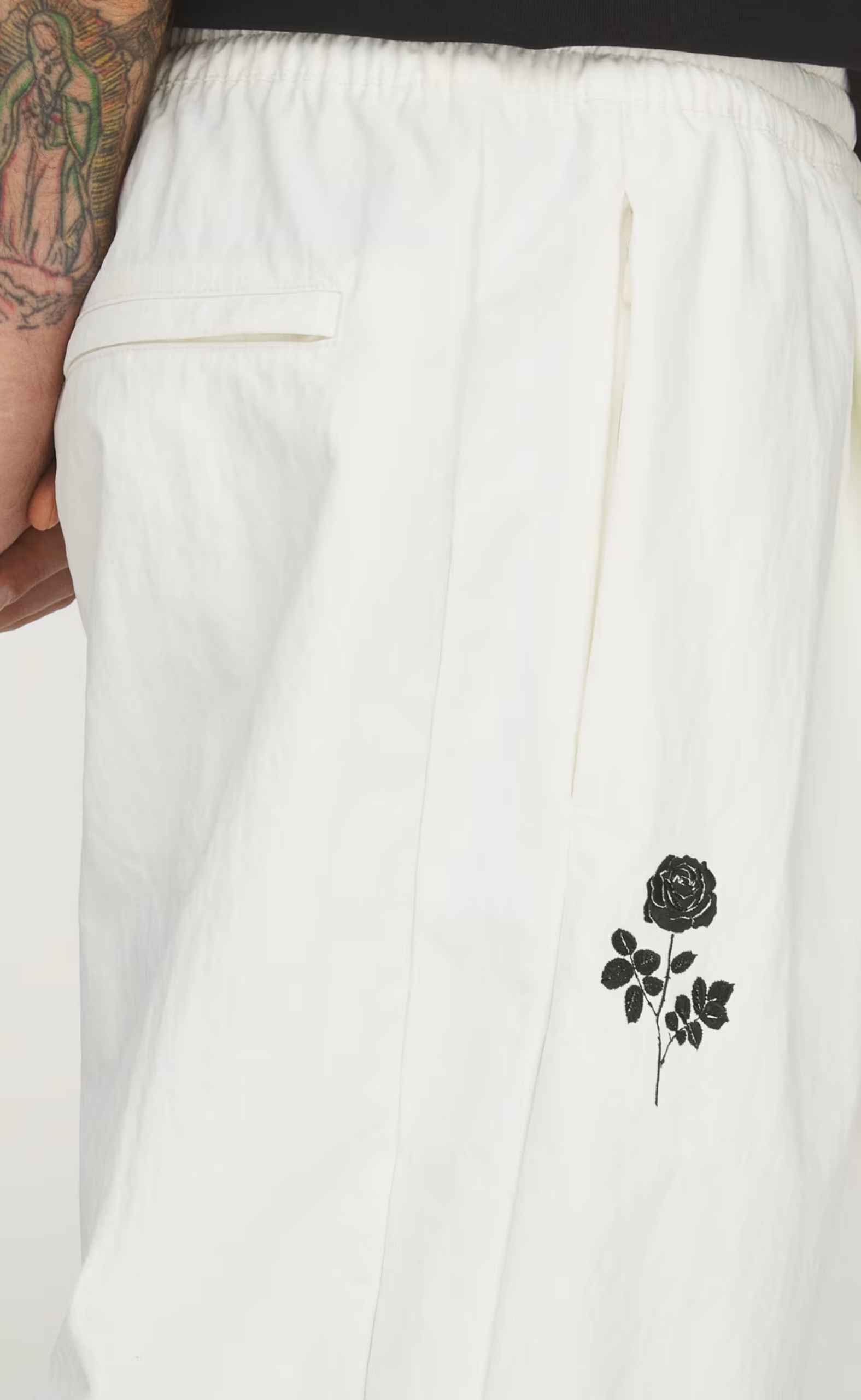 WC WOVEN WHITE TRACK PANTS