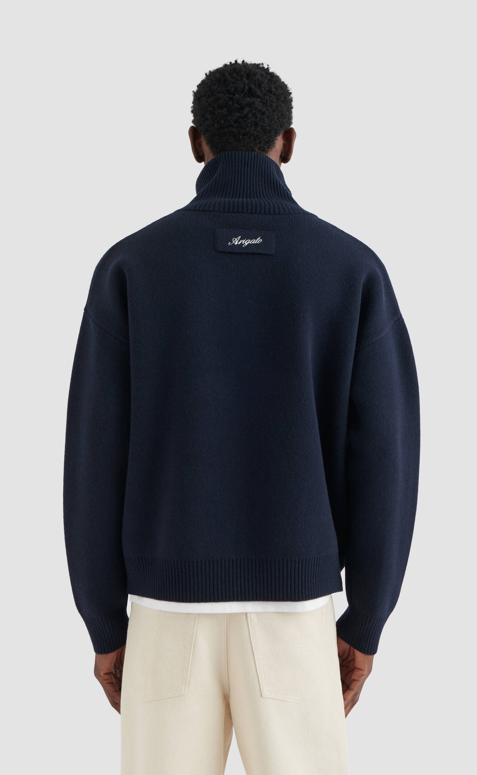 CORE ZIP-UP NAVY SWEATER