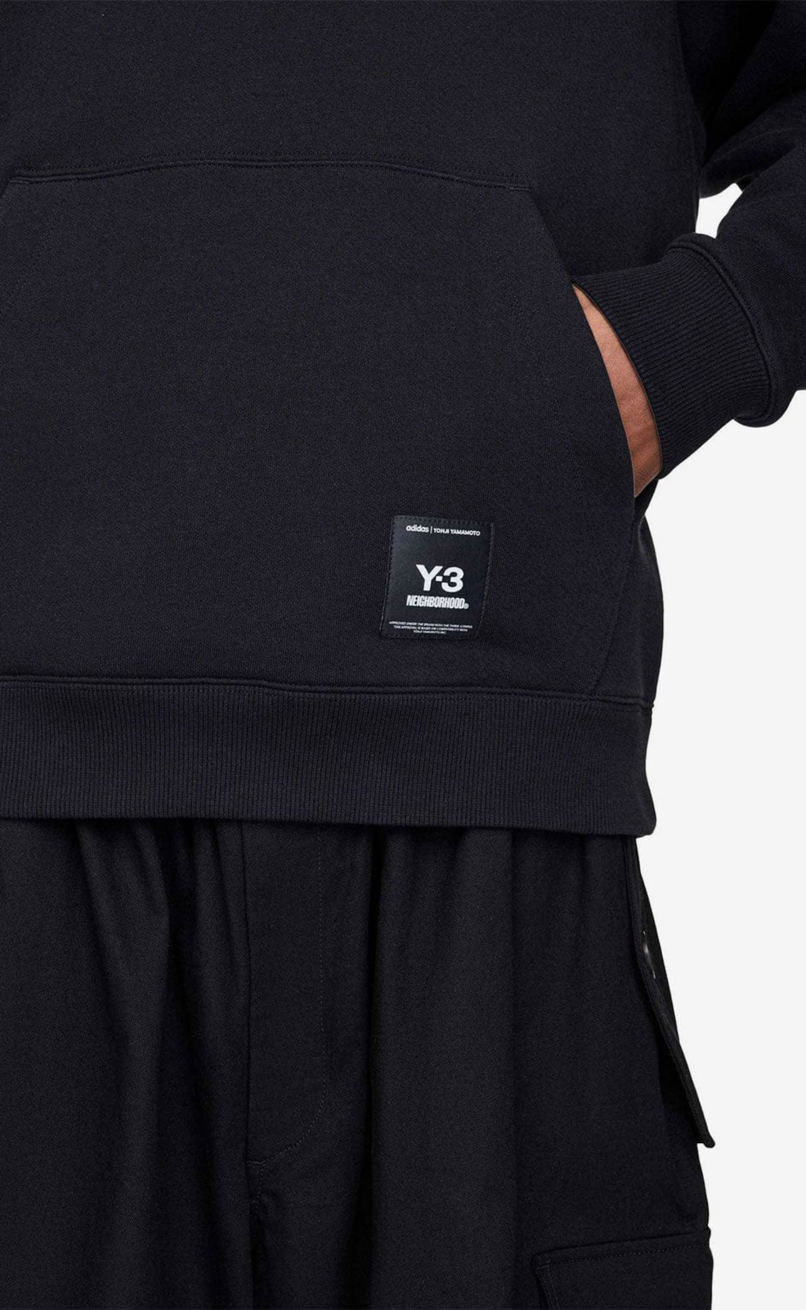 Y-3 NBHD GRAPHIC BLACK HOODIE