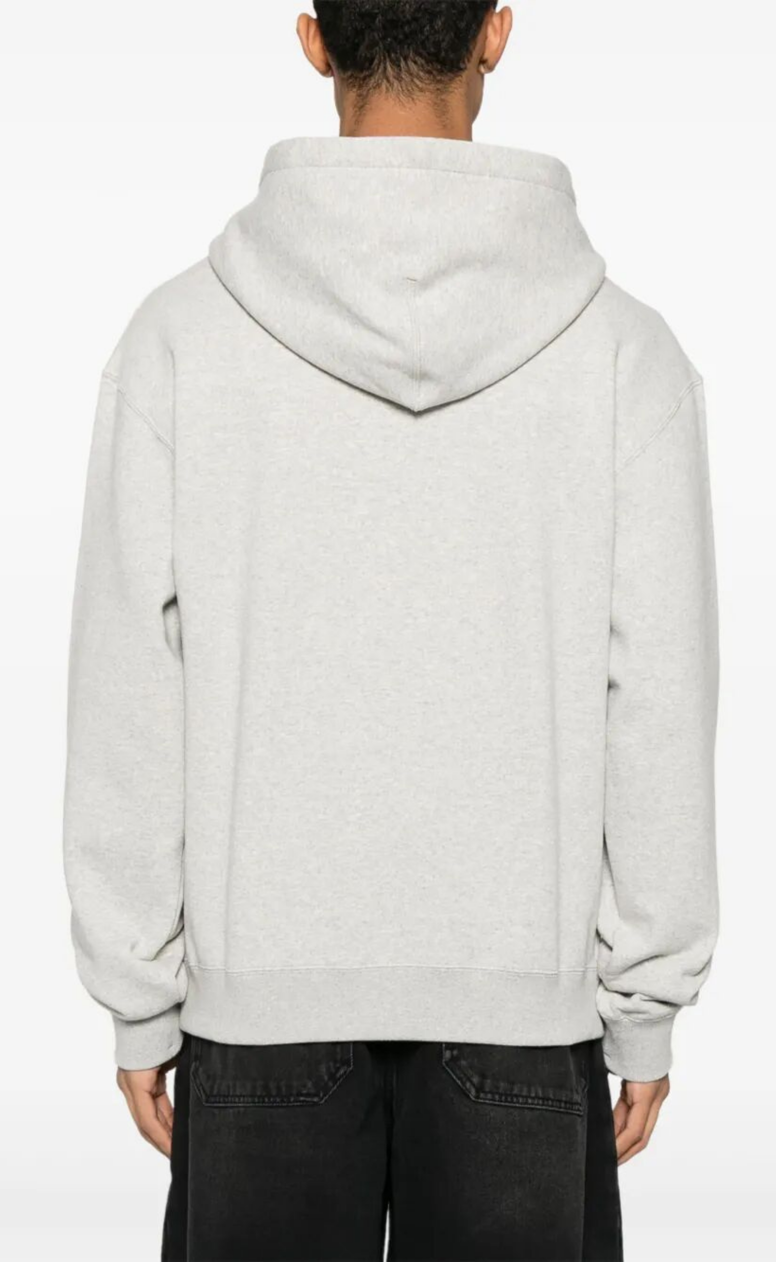 JIL SANDER LOGO PRINTED POWDER GREEN HOODIE